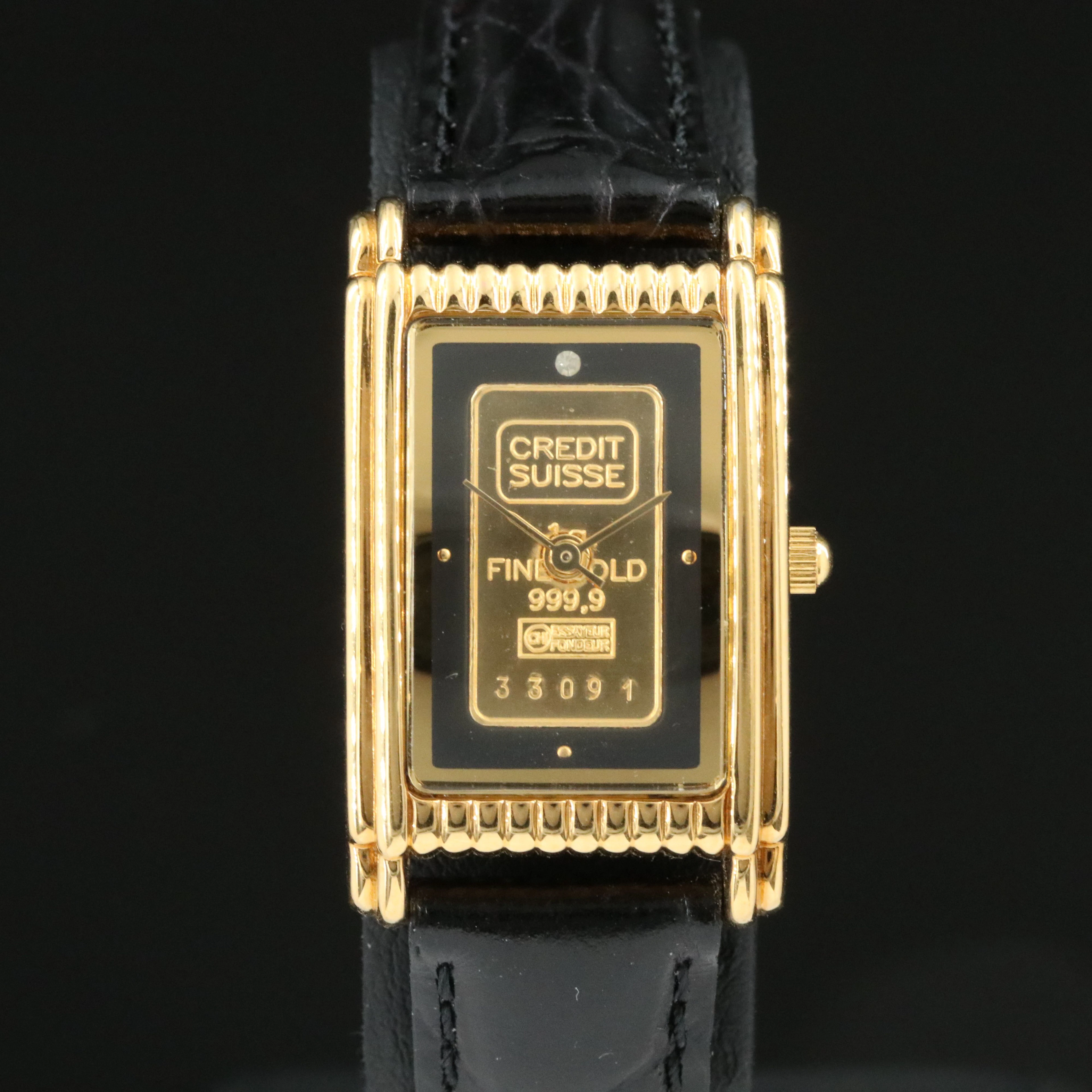 Jules Jurgensen Swiss 1 Gram 24K Gold Ingot Dial Quartz Watch