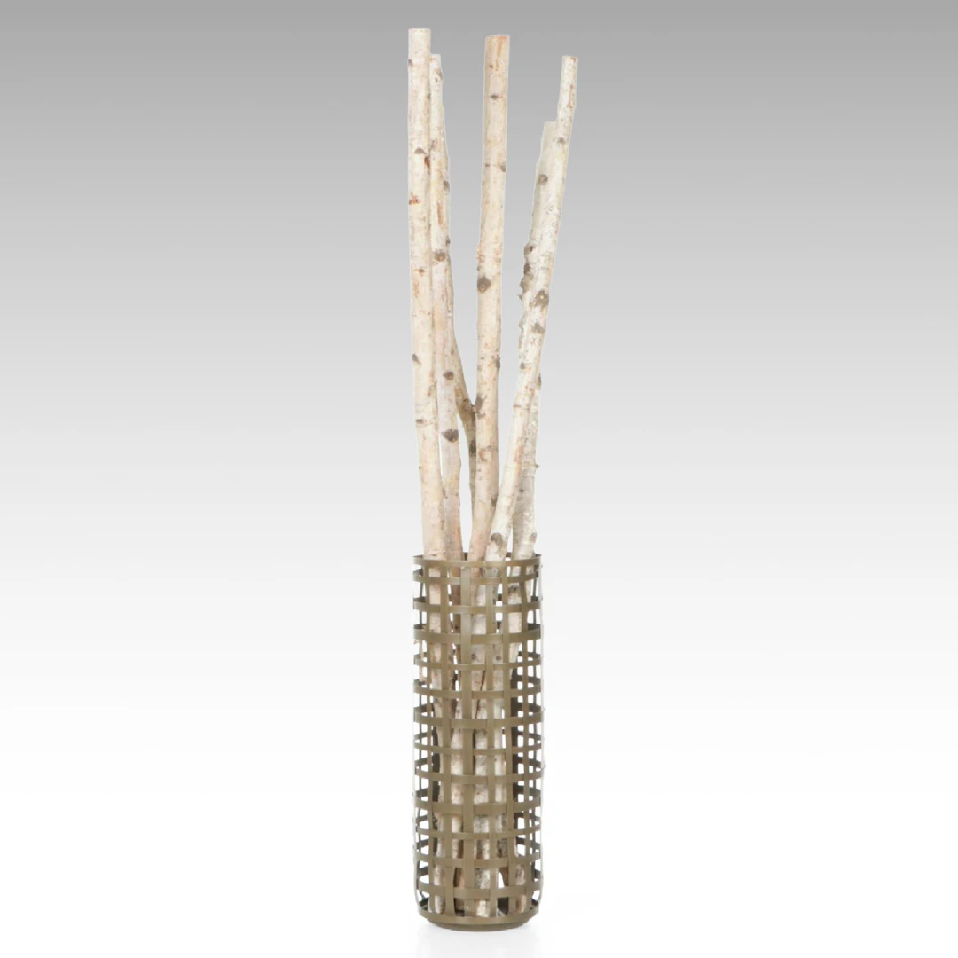 Birch Tree Poles with Cage Umbrella Stand