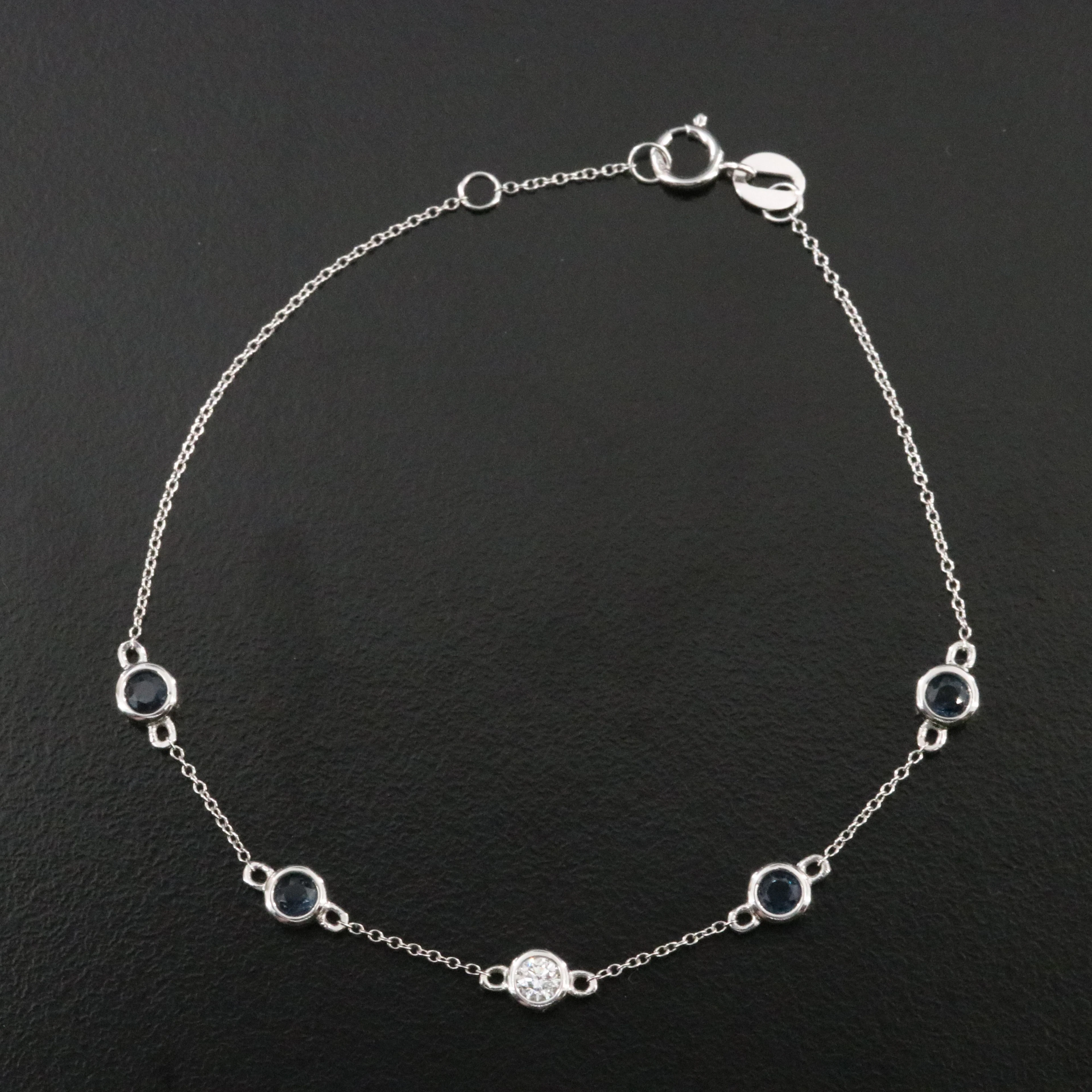 14K Sapphire and Diamond Bracelet