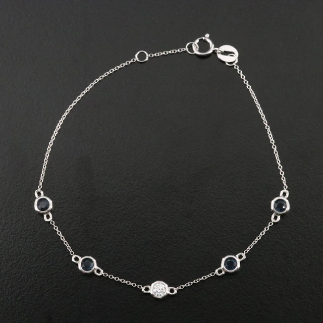 14K Sapphire and Diamond Bracelet
