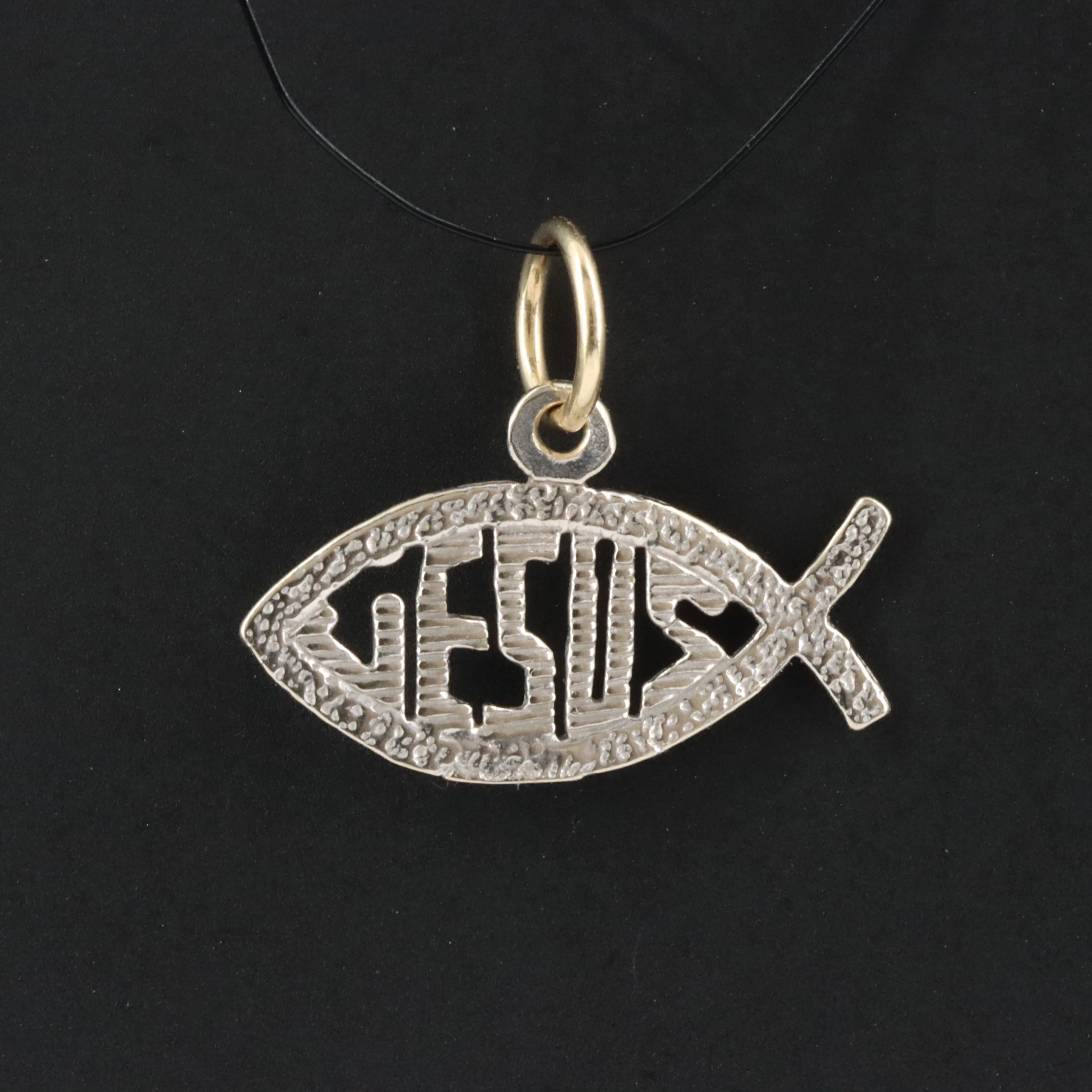 14K "Jesus" Ichthys Pendant