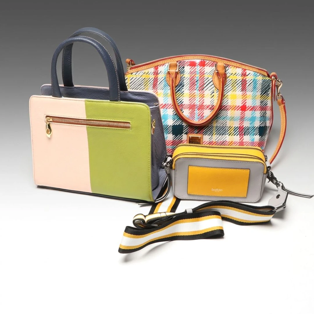 Botkier Leather Camera Crossbody, Amerileather Colorblock Leather