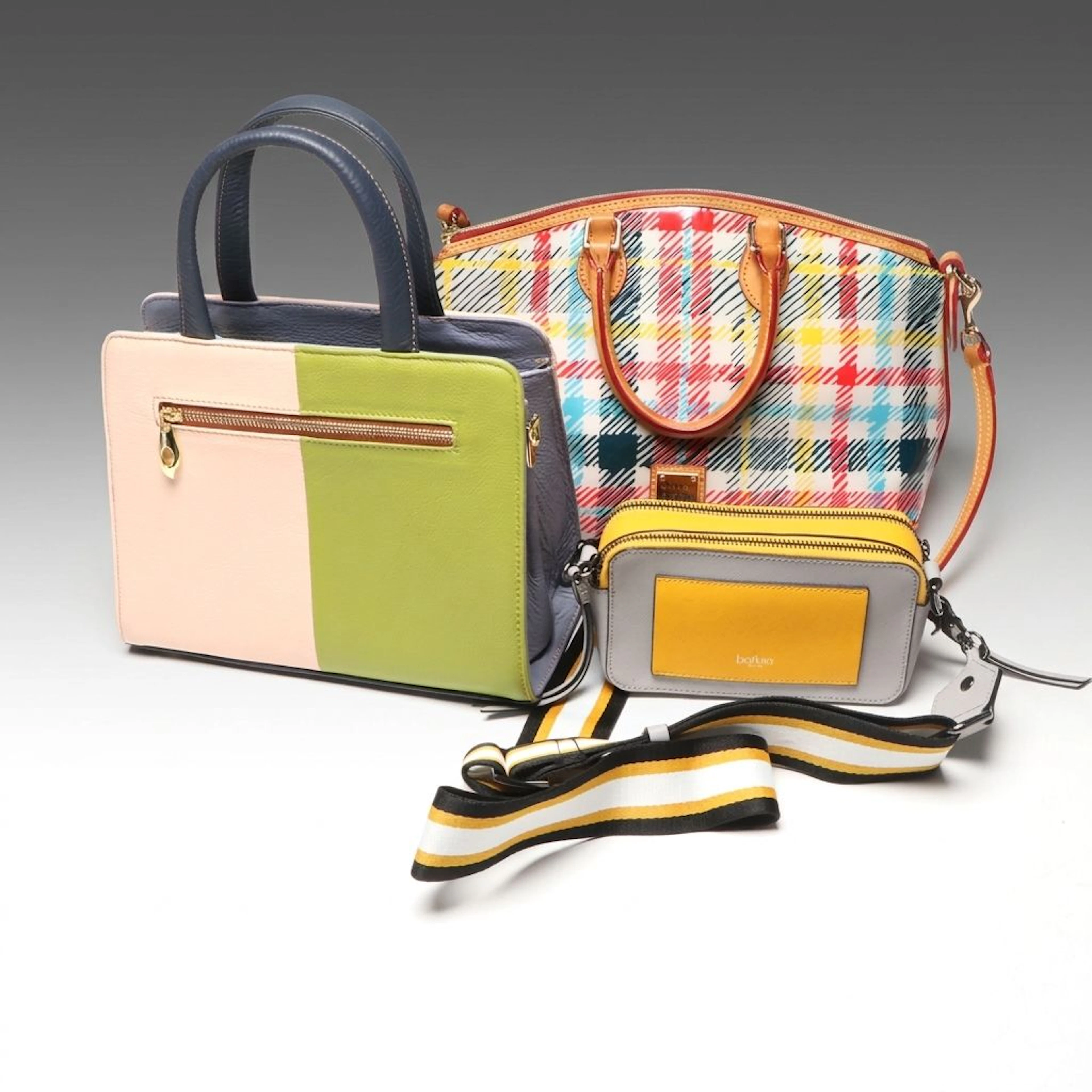 Botkier Leather Camera Crossbody, Amerileather Colorblock Leather