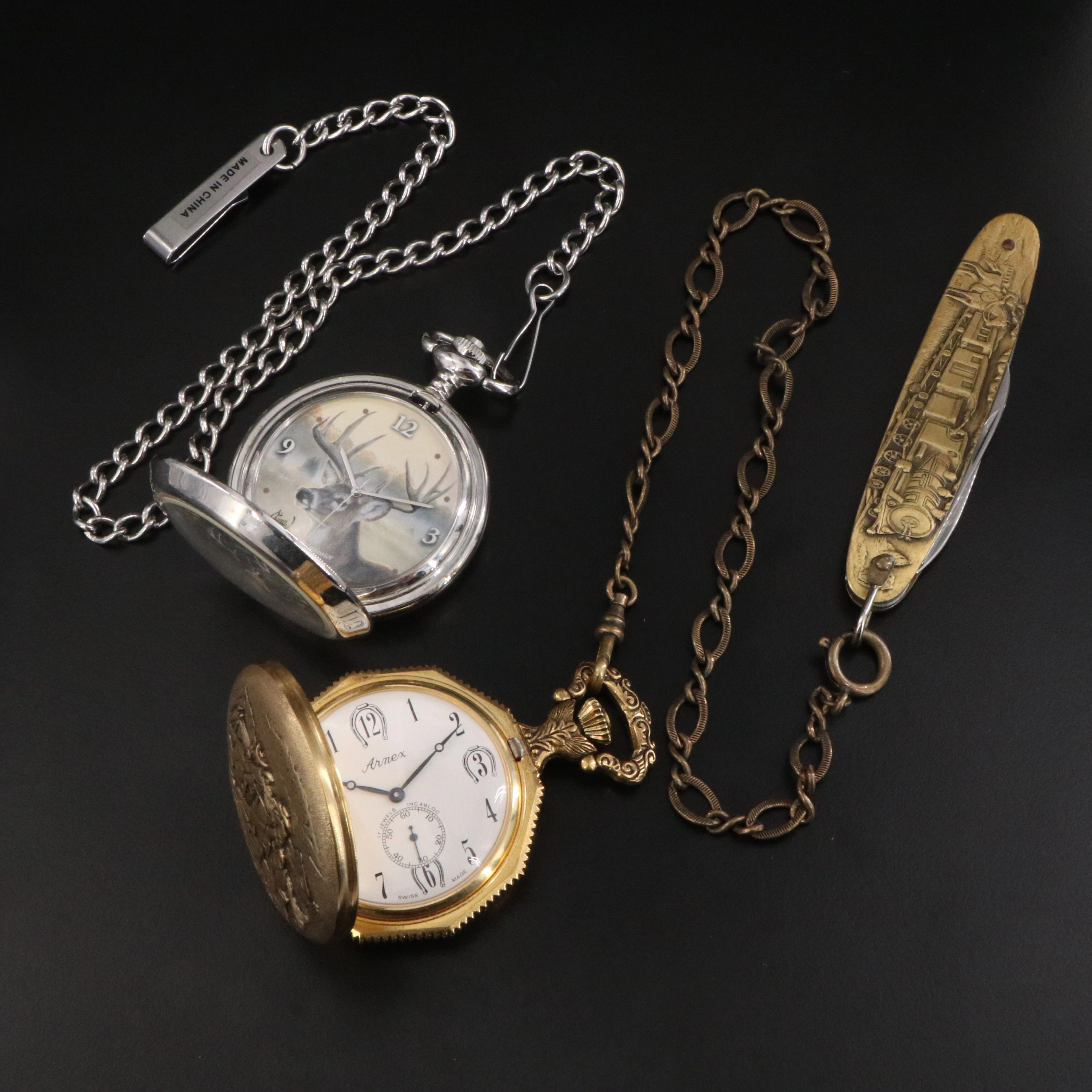 Arnex and Al Agnew Exclusive Edition Stem Wind and Quartz Pocket Watches