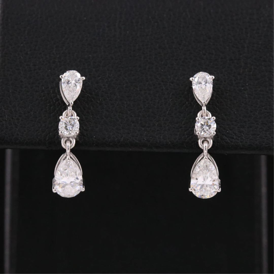 14K 1.36 CTW Lab Grown Diamond Earrings