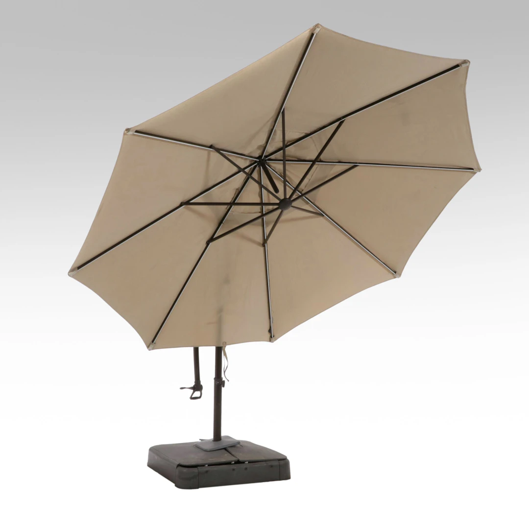 Cantilevered Patio Umbrella with Stand
