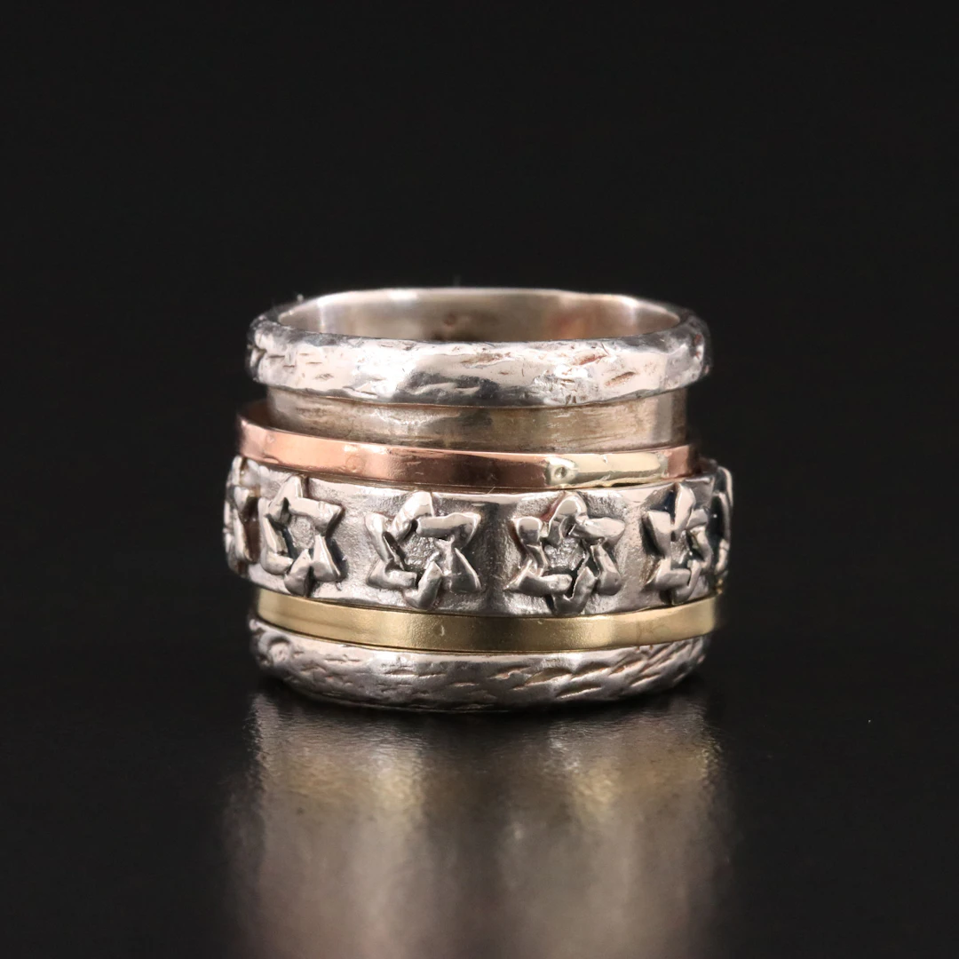 Sterling Star Spinner Ring