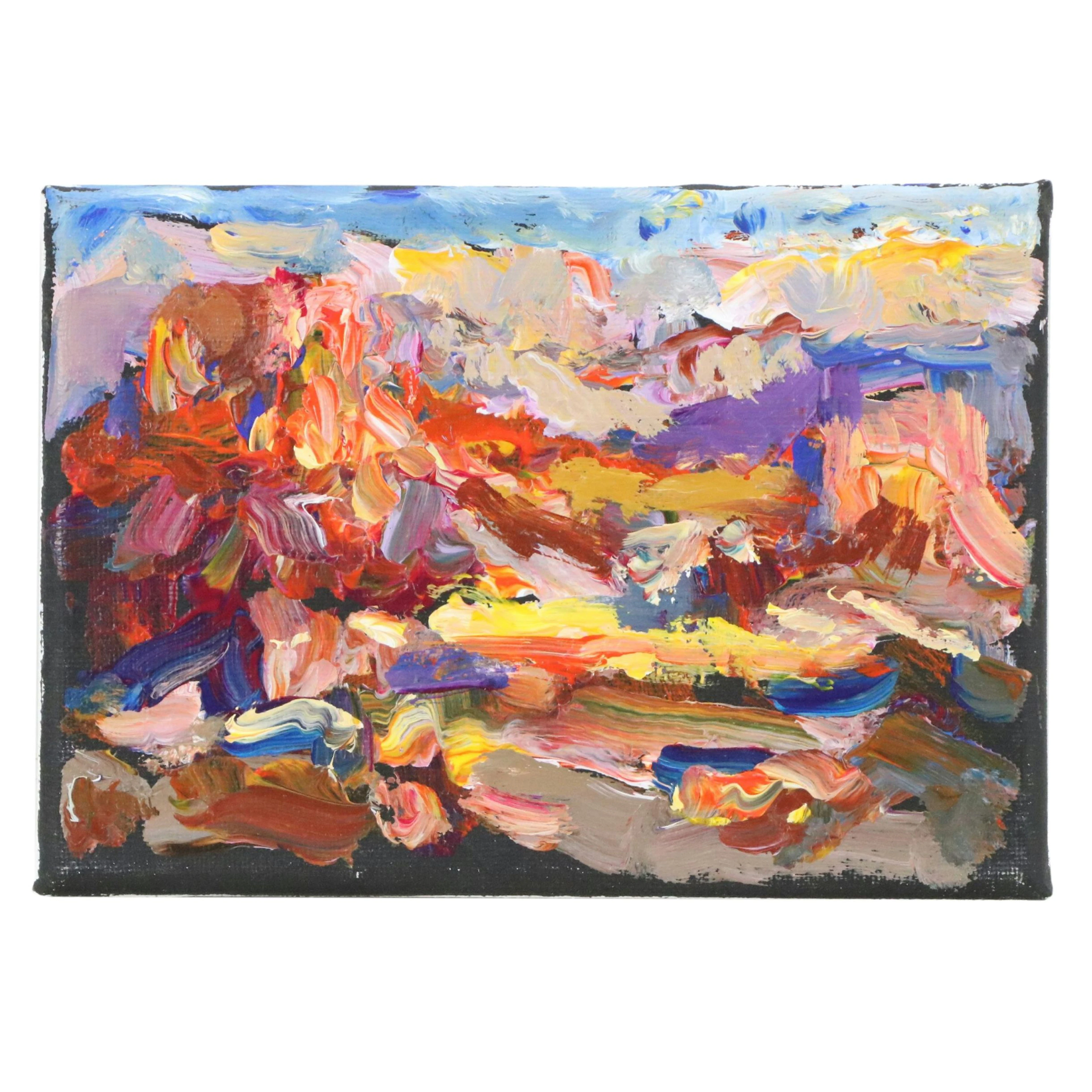 Leif Janek Landscape Impasto Acrylic Painting "The Desert"