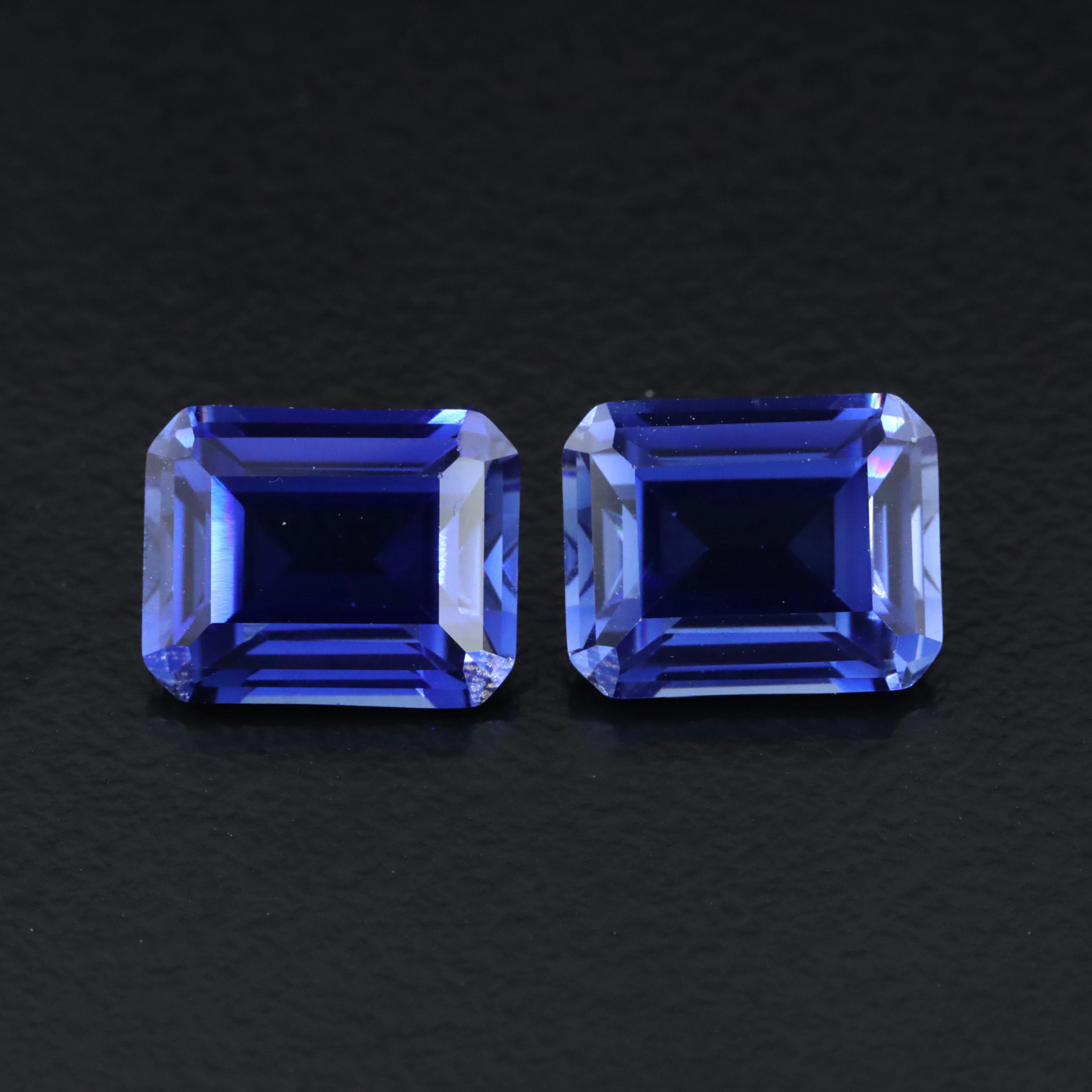 Loose 8.82 CTW Lab Grown Sapphire Pair