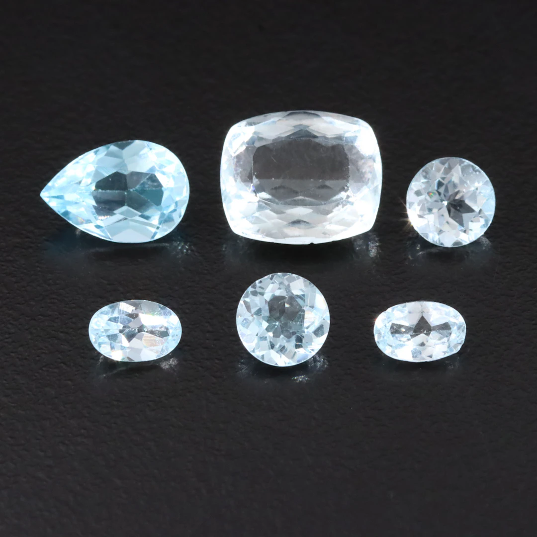 Loose 10.34 CTW Blue Topaz Lot