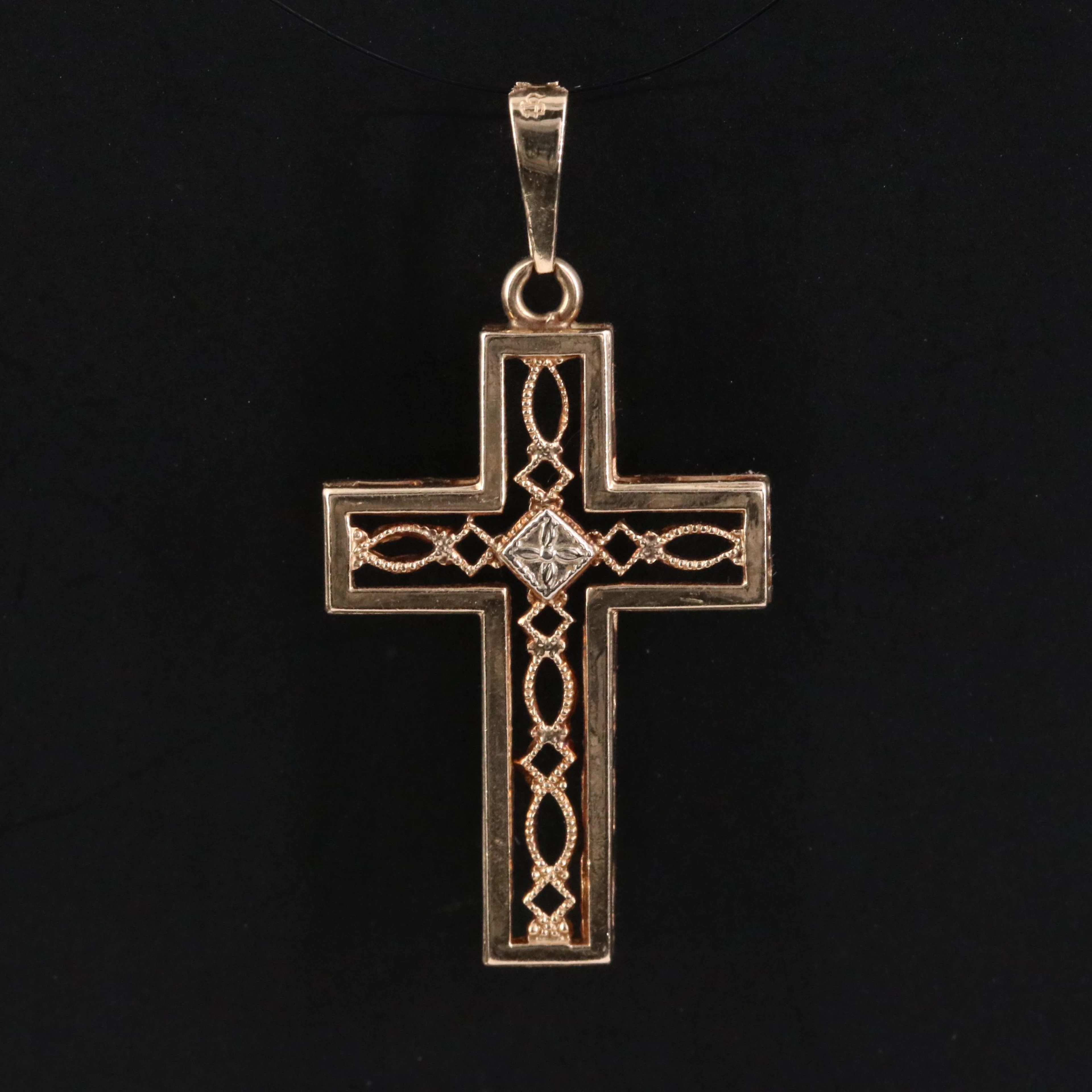 14K Cross Pendant