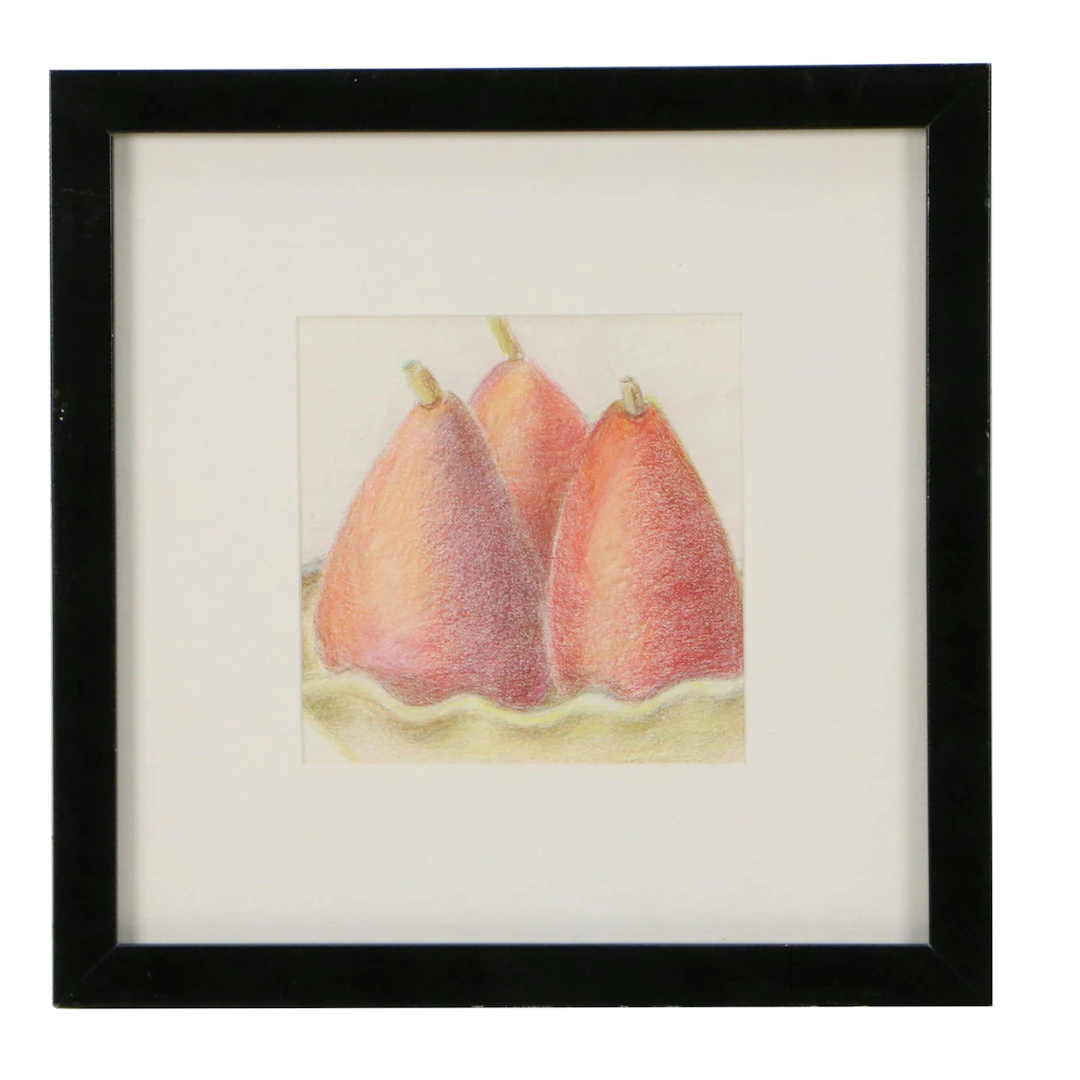 Paula Rubin-Wexler Colored Pencil Drawing "Pears," 2005