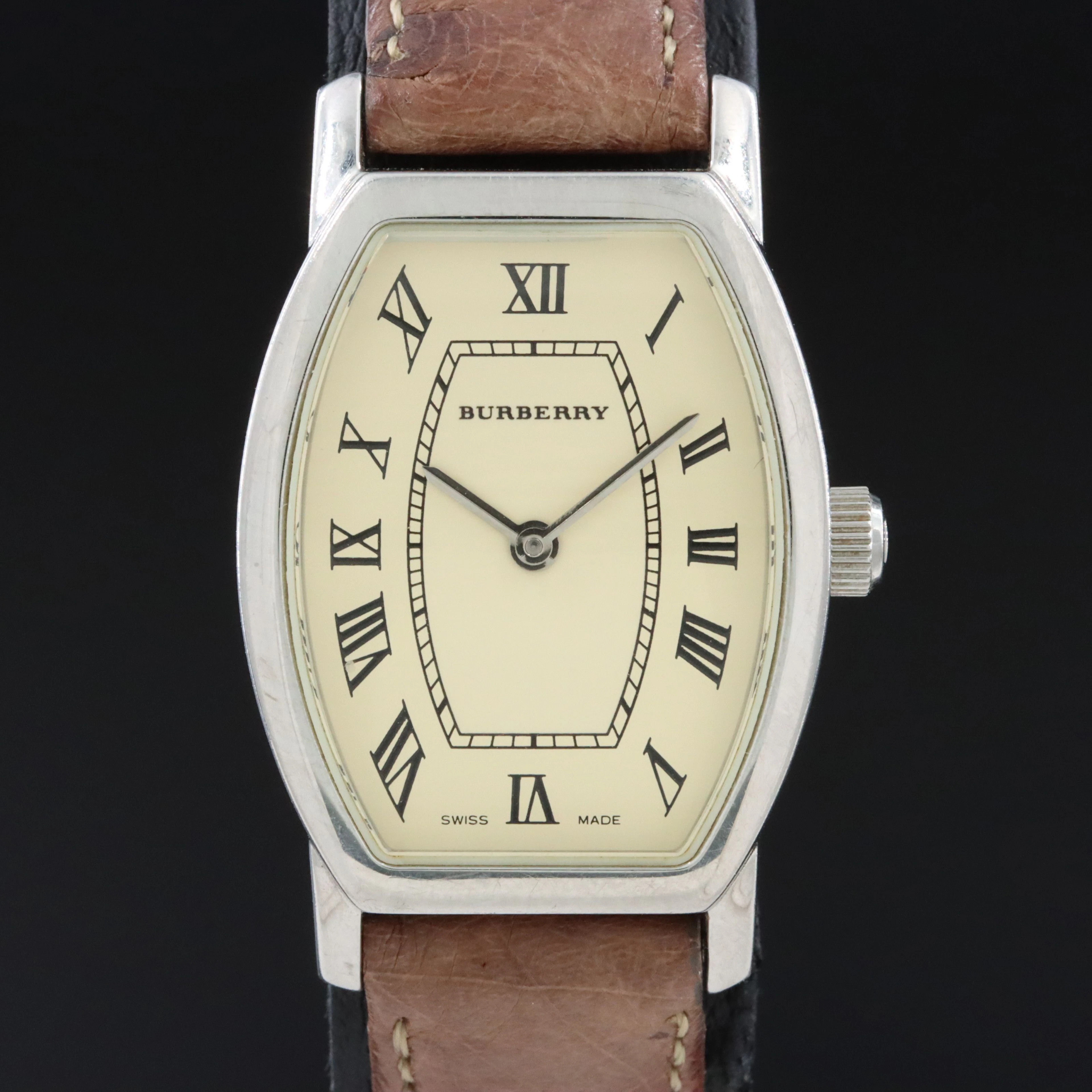 Burberry Heritage Collection Tonneau Style Stainless Steel Quartz Watch