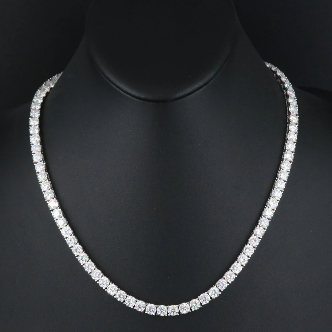 Sterling Moissanite Line Necklace
