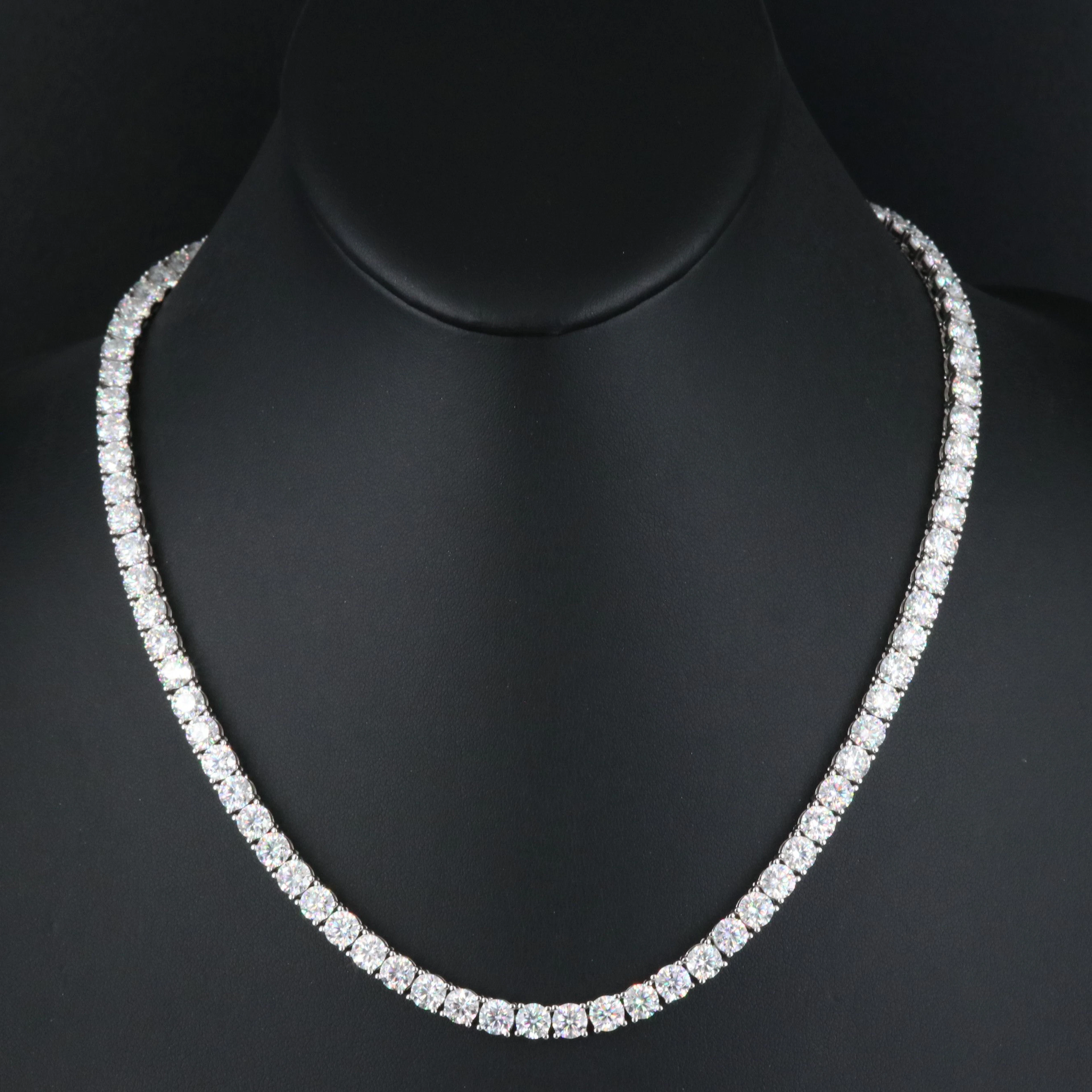 Sterling Moissanite Line Necklace