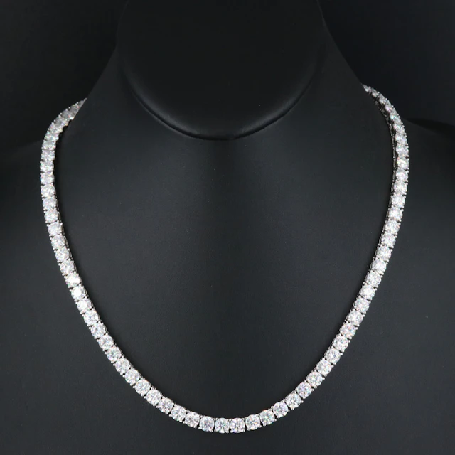 Sterling Moissanite Line Necklace