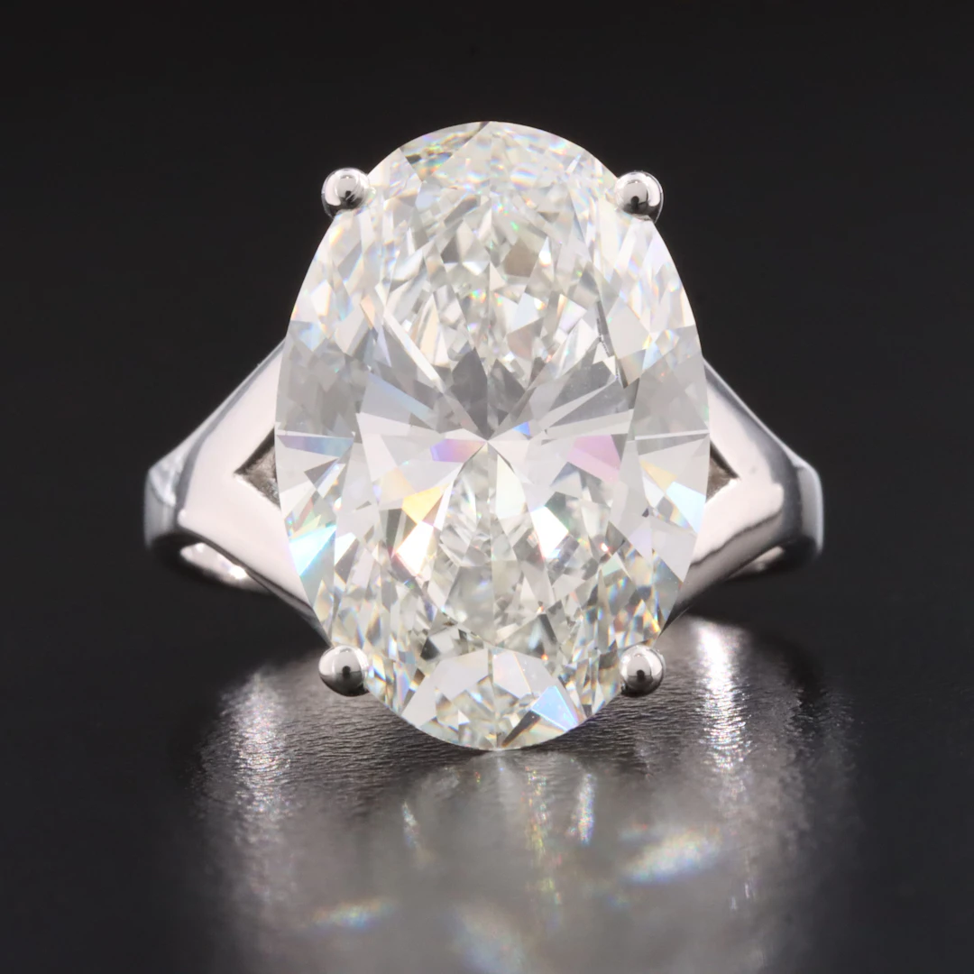 14K 10.64 CT Lab Grown Diamond Solitaire Ring with IGI Report