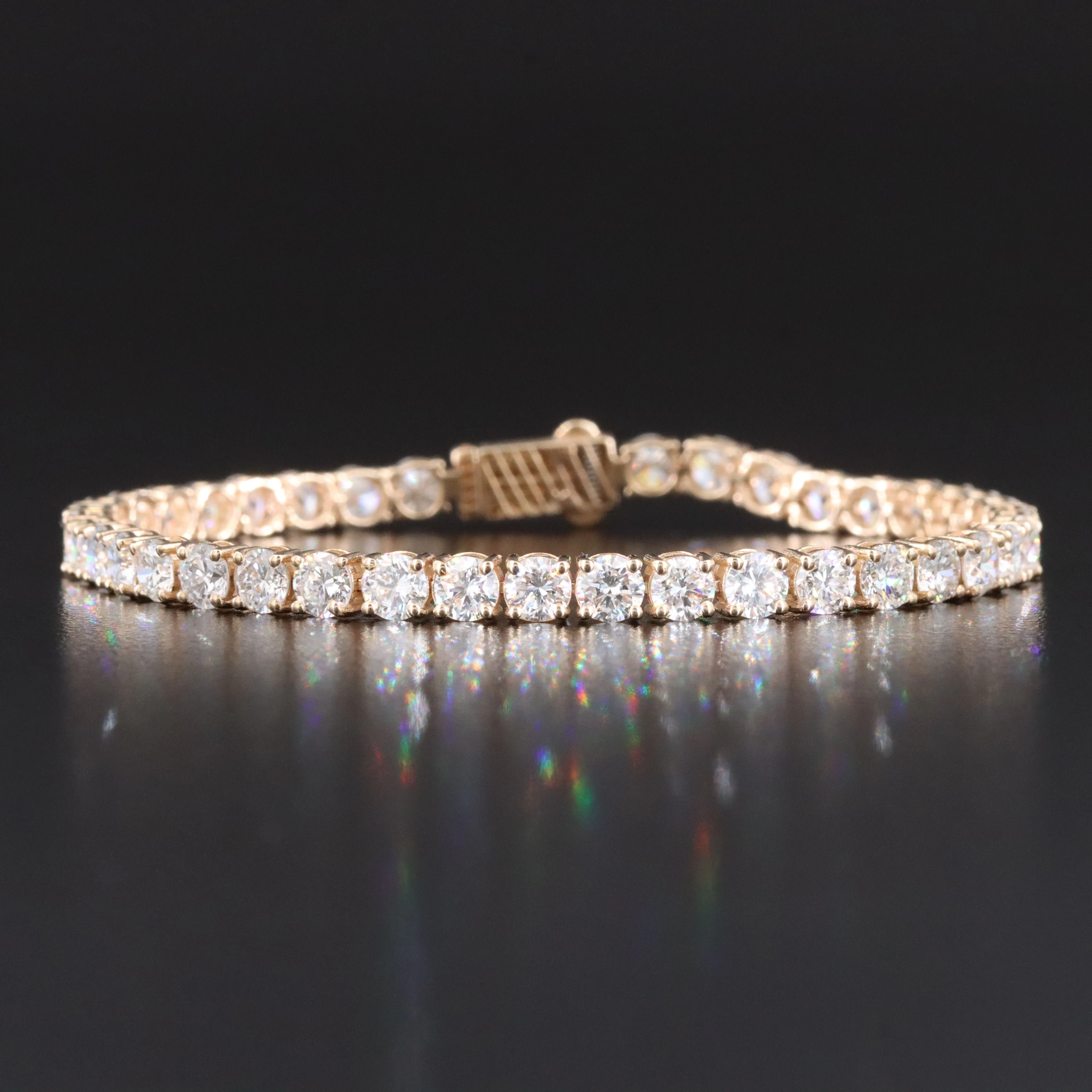 14K 7.43 CTW Lab Grown Diamond Line Bracelet