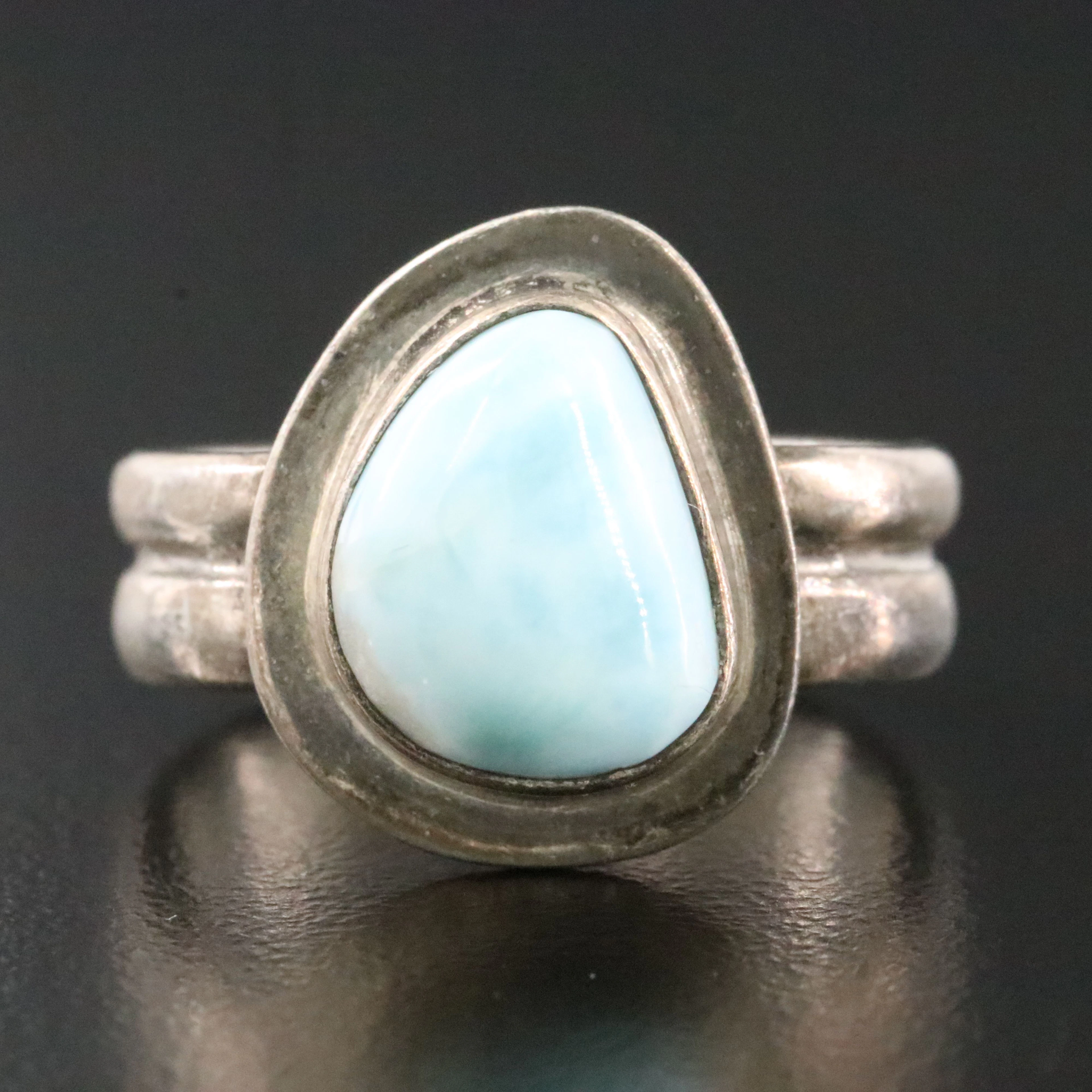 Sterling Larimar Ring