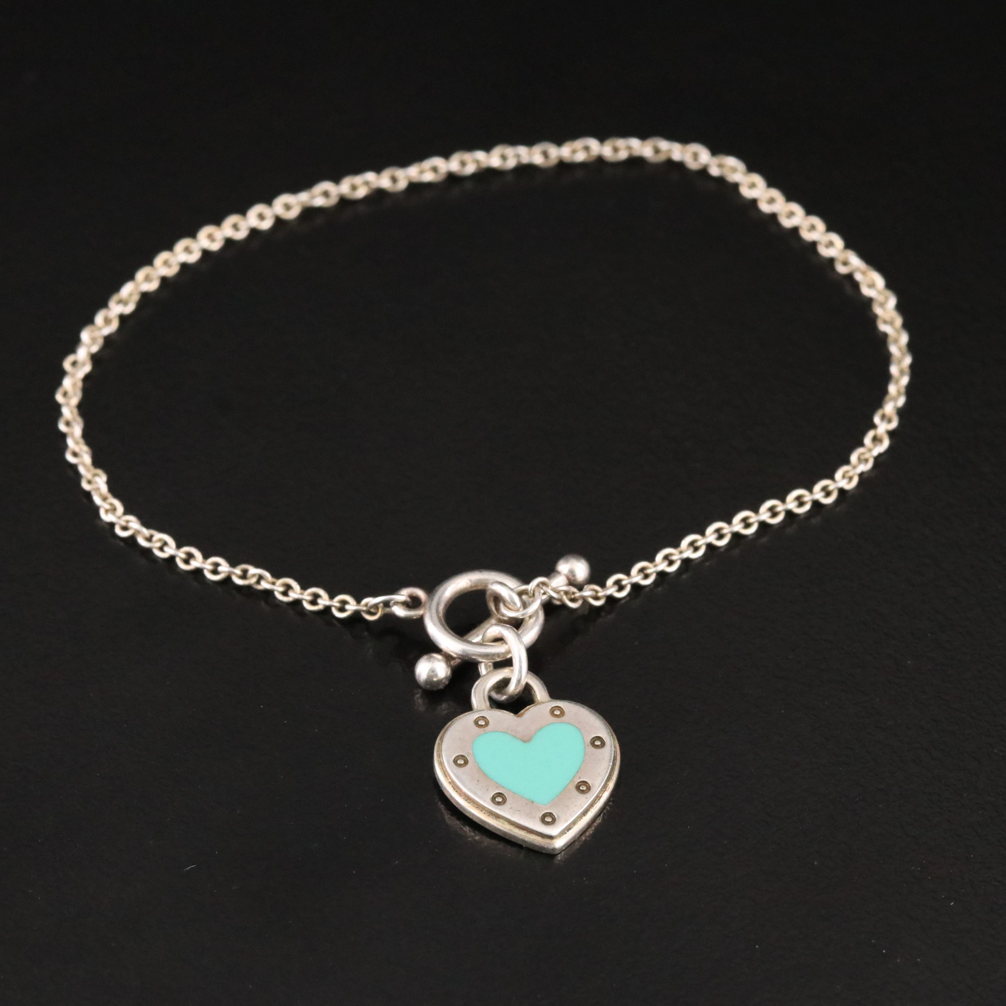 Tiffany & Co. Return to Tiffany Sterling and Enamel LOVE Toggle Bracelet