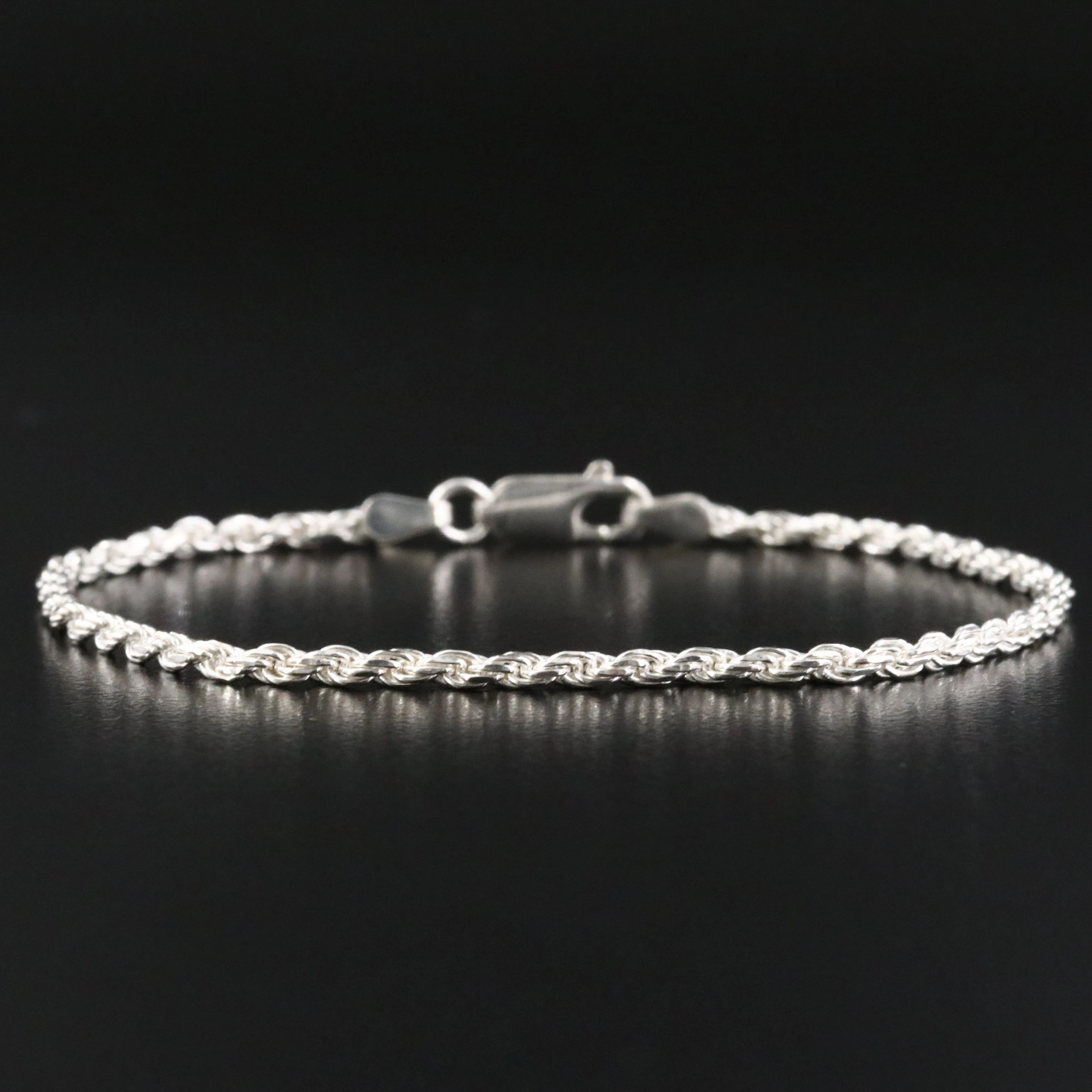 Sterling Rope Chain Bracelet