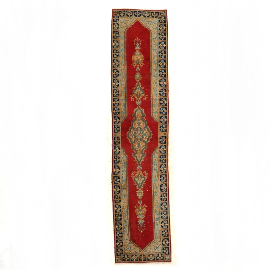 2'6 x 11'2 Hand-Knotted Persian Kerman Carpet Runner