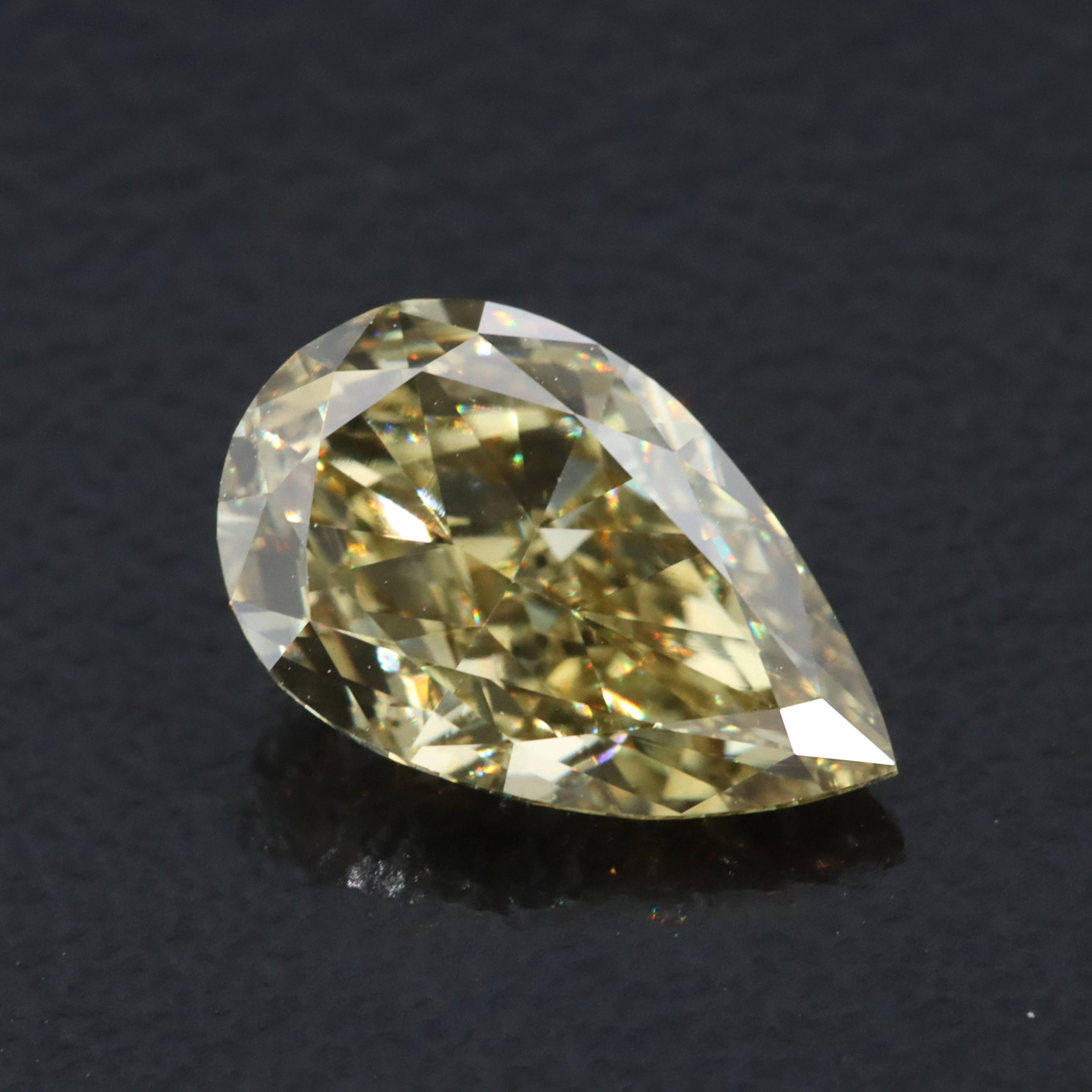 Loose 2.02 CT Lab Grown Fancy Yellow Diamond