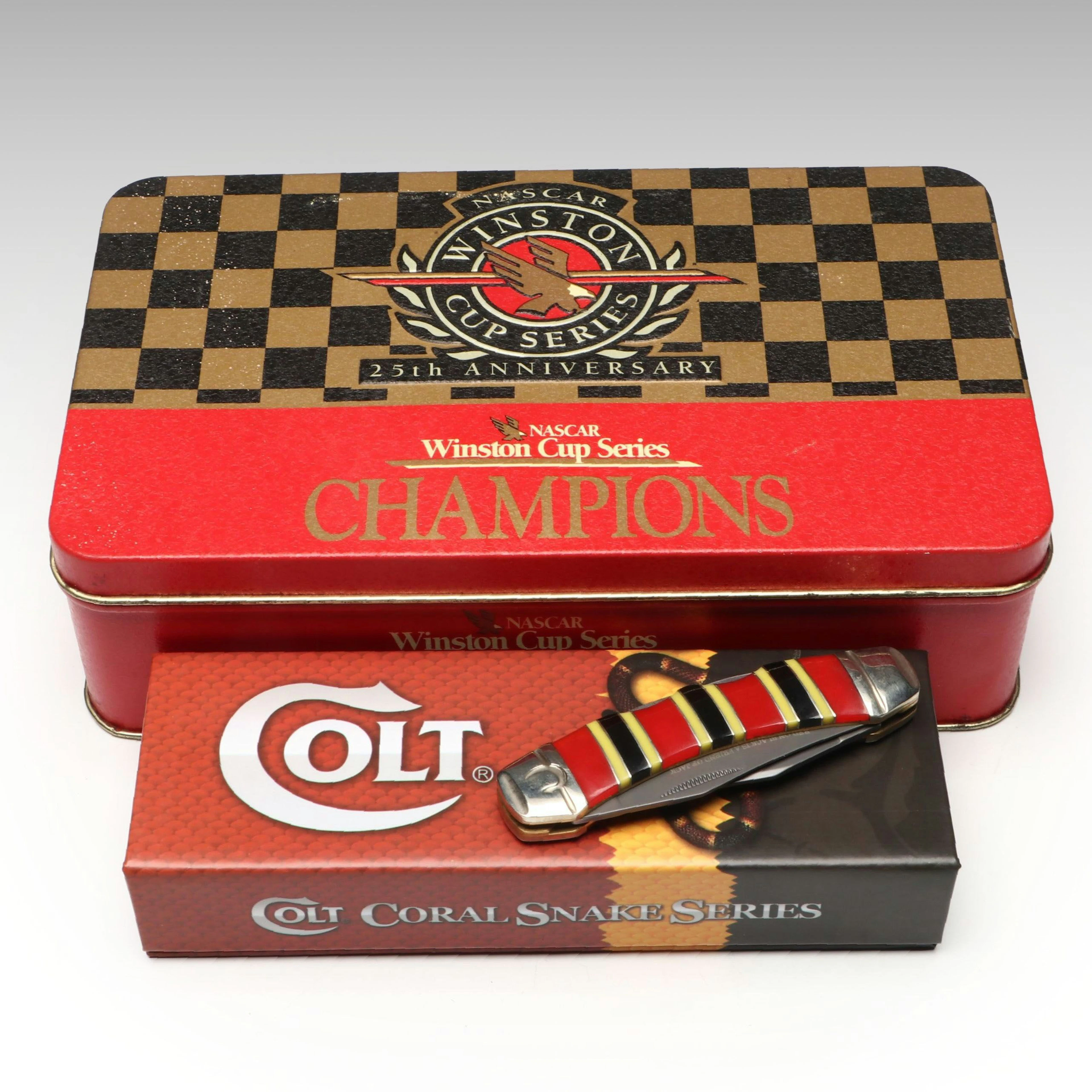 Colt Coral Snake Pocket Knife with Winston Cup Series Book Matches