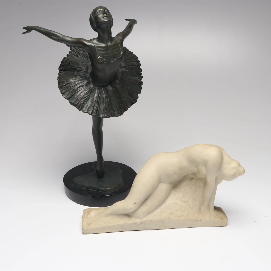 After Selene Fung Ballerina Statue "Cynthia Gregory" with Other Nude Figure