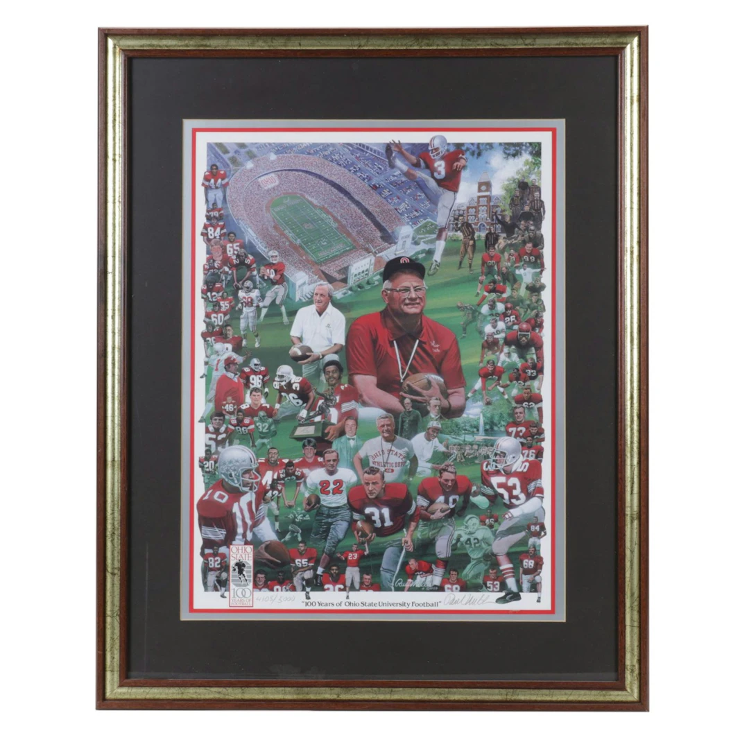 Paul Miller Offset Lithograph "100 Years of Ohio State University
