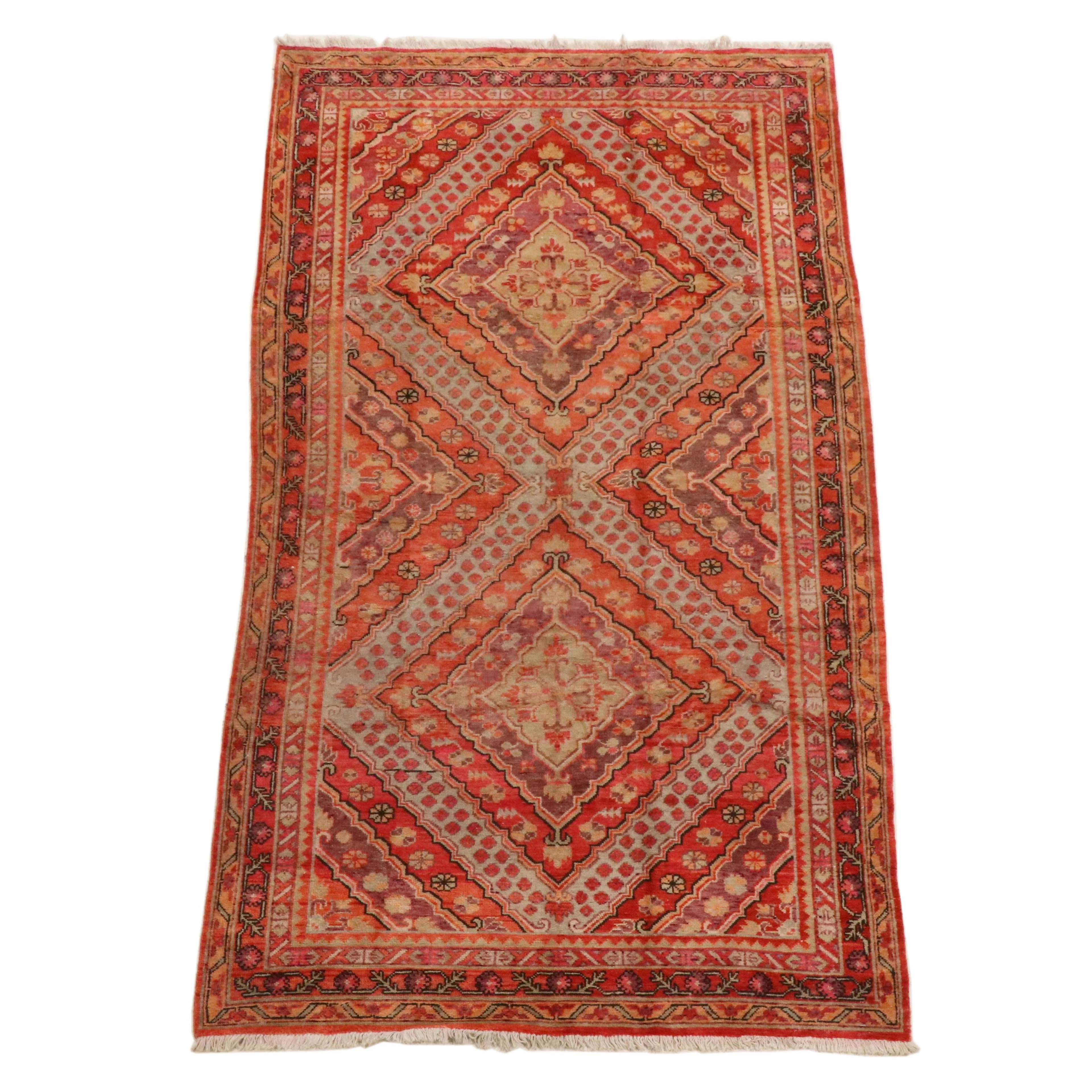 5' x 11' Hand-Knotted East Turkestan Khotan Area Rug