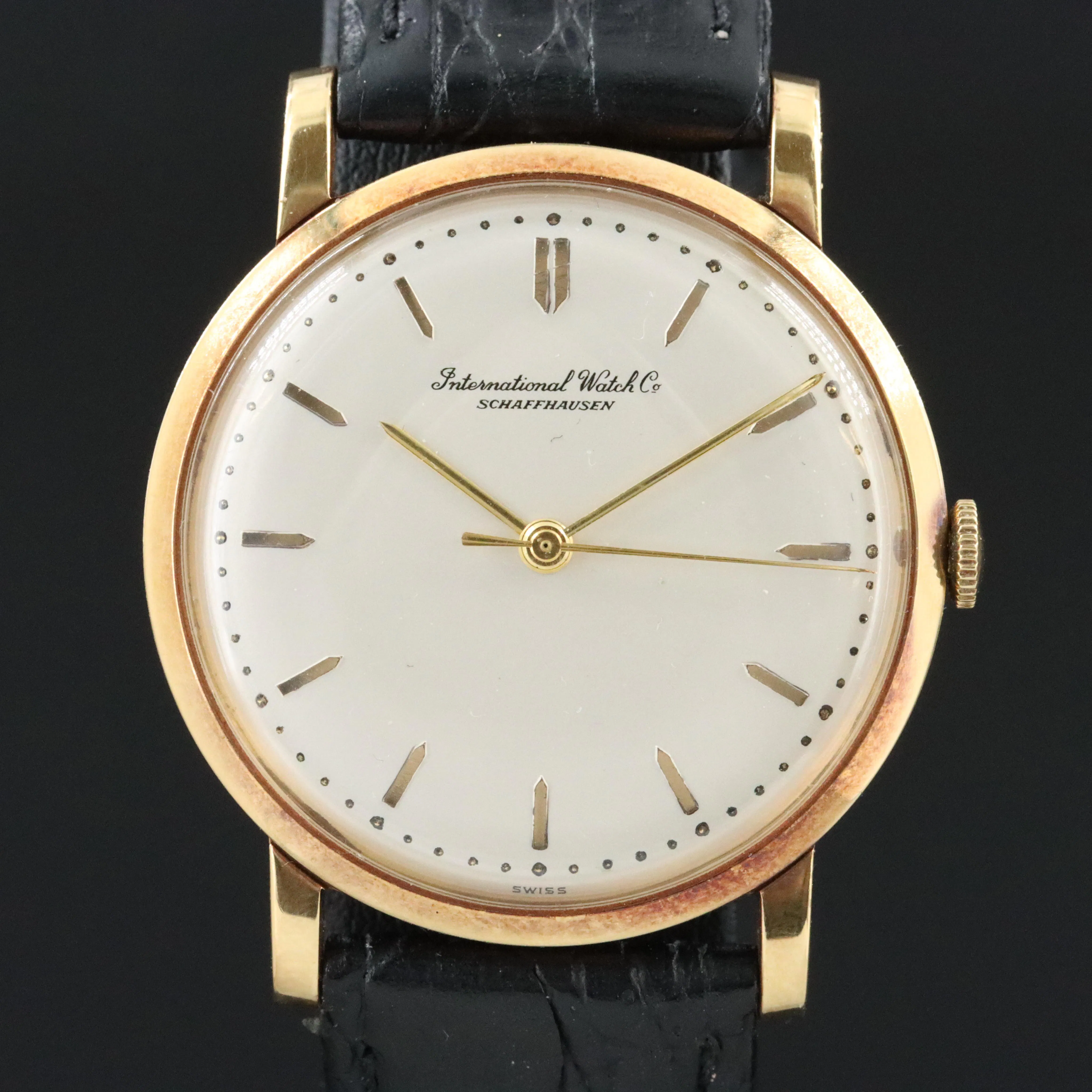 Vintage 18K I.W.C. International Watch Co. Stem Wind Watch | Barnebys
