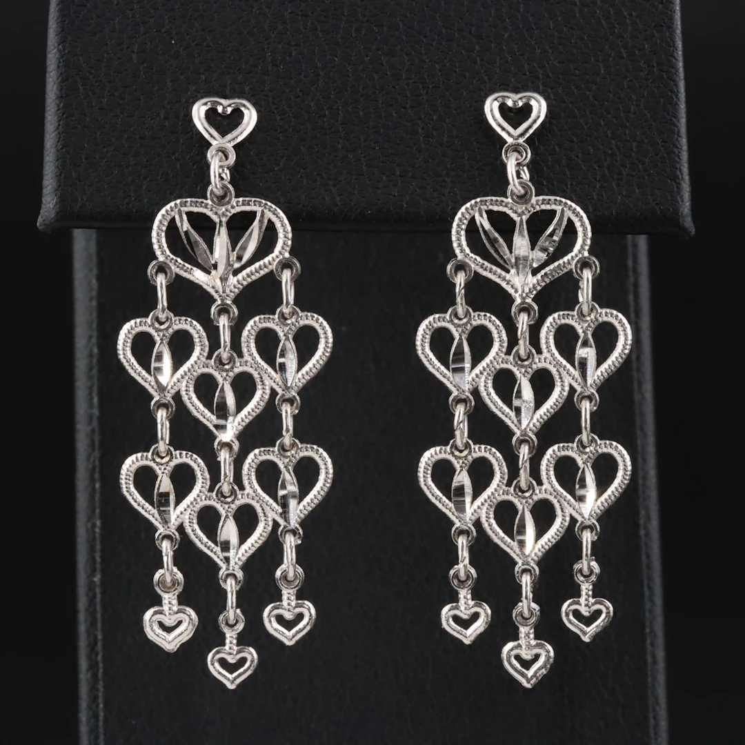 14K Heart Earrings