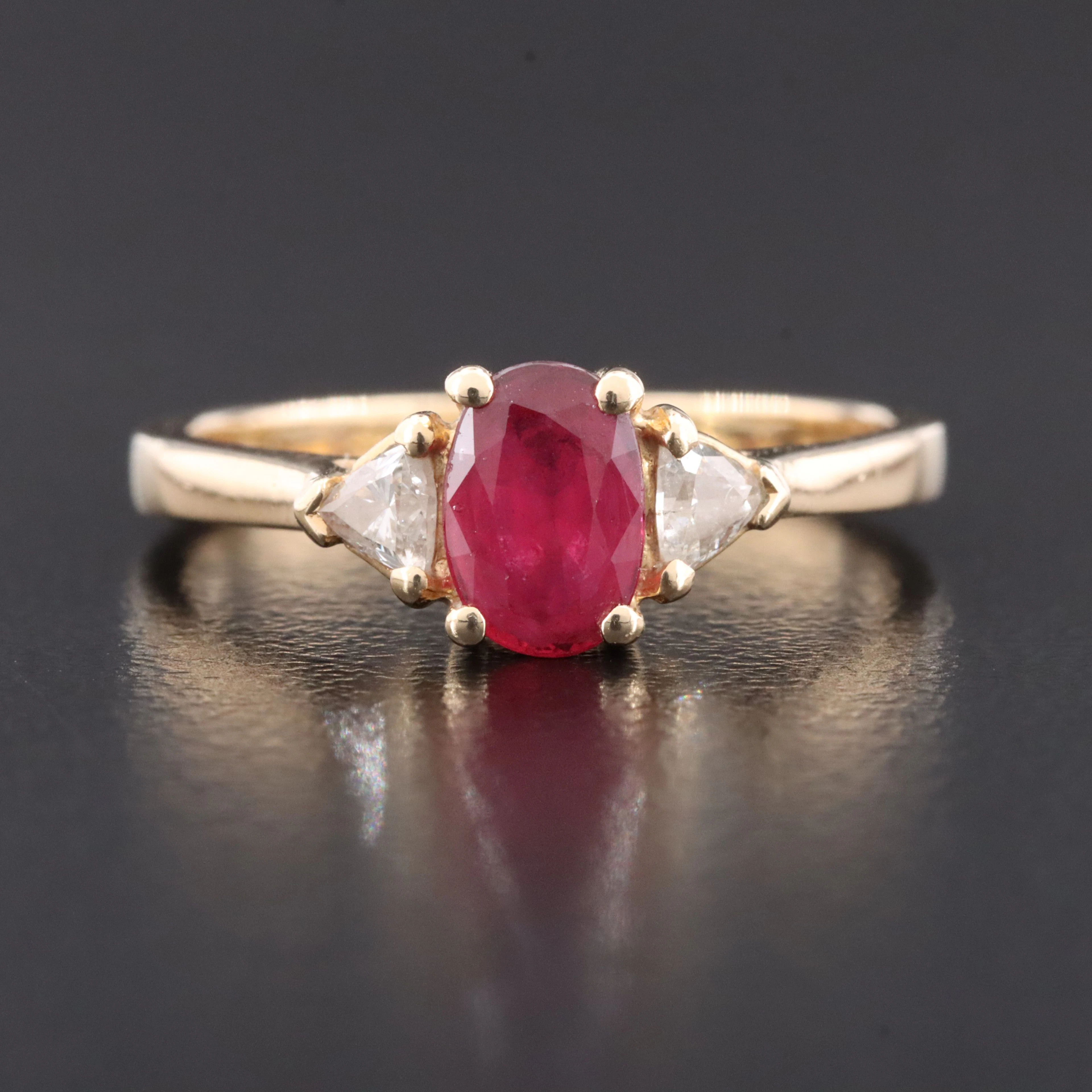 14K Ruby and Diamond Ring