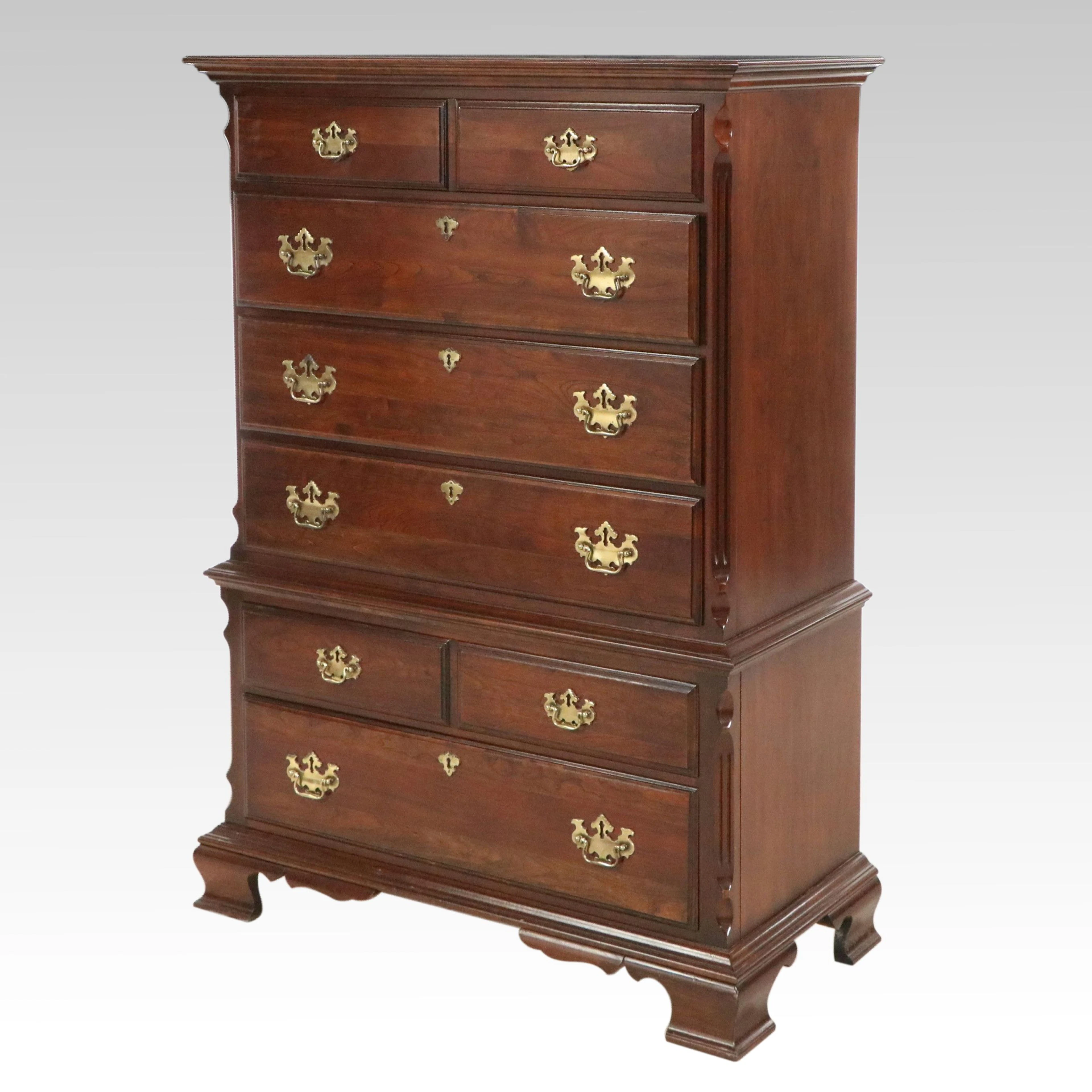 Pennsylvania House Chippendale Style Mahogany Chest on Chest