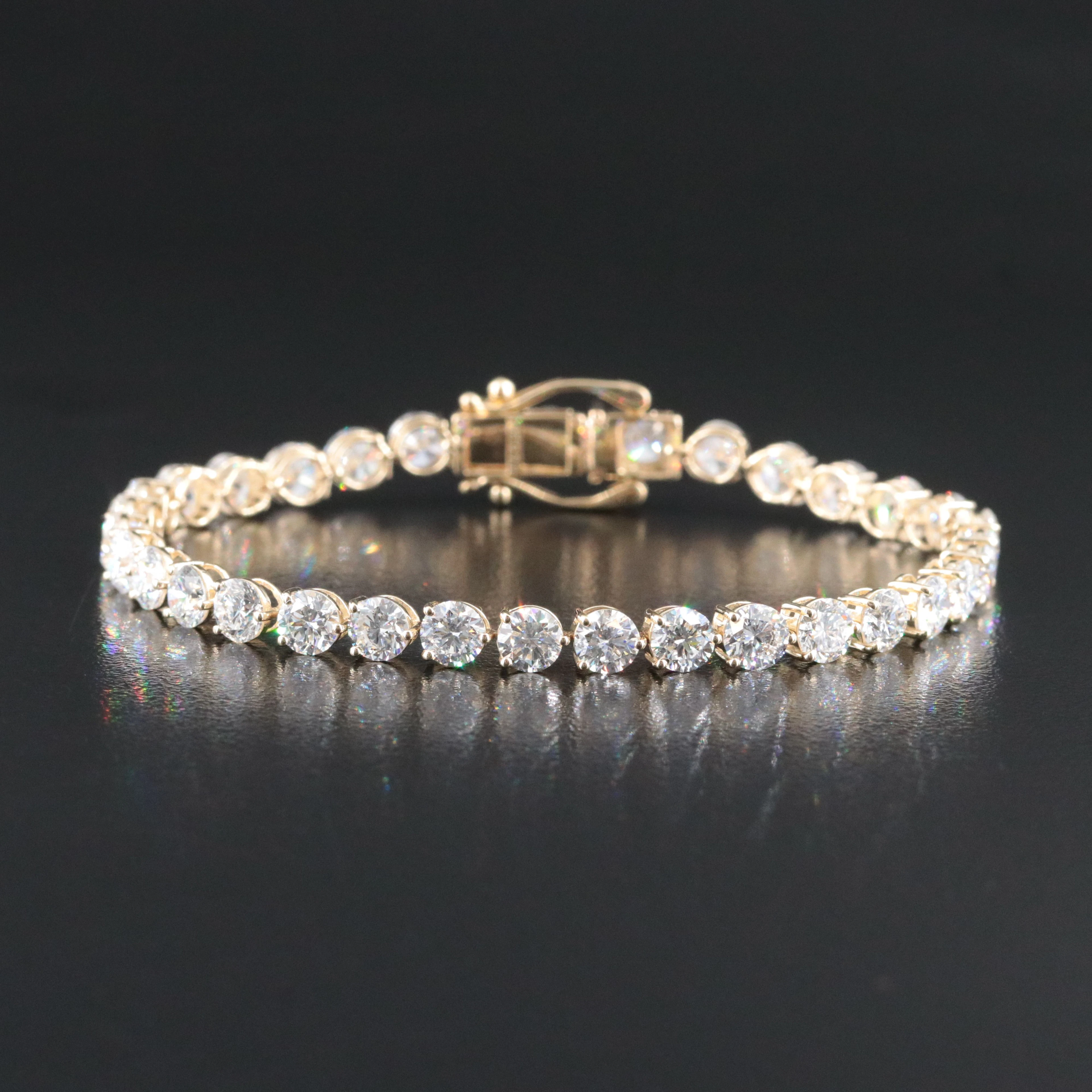 14K 9.96 CTW Lab Grown Diamond Line Bracelet