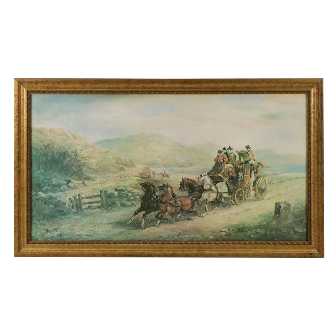 Offset Lithograph After J.C. Maggs "Watching the Hunt," 20th Century
