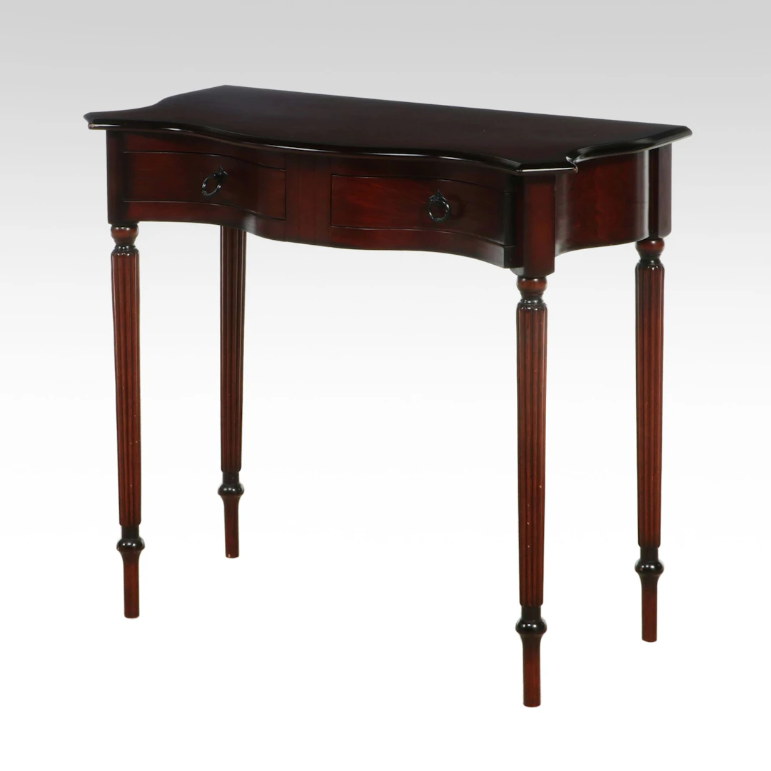 Bombay Outlet Federal Style Mahogany Two-Drawer Console Table