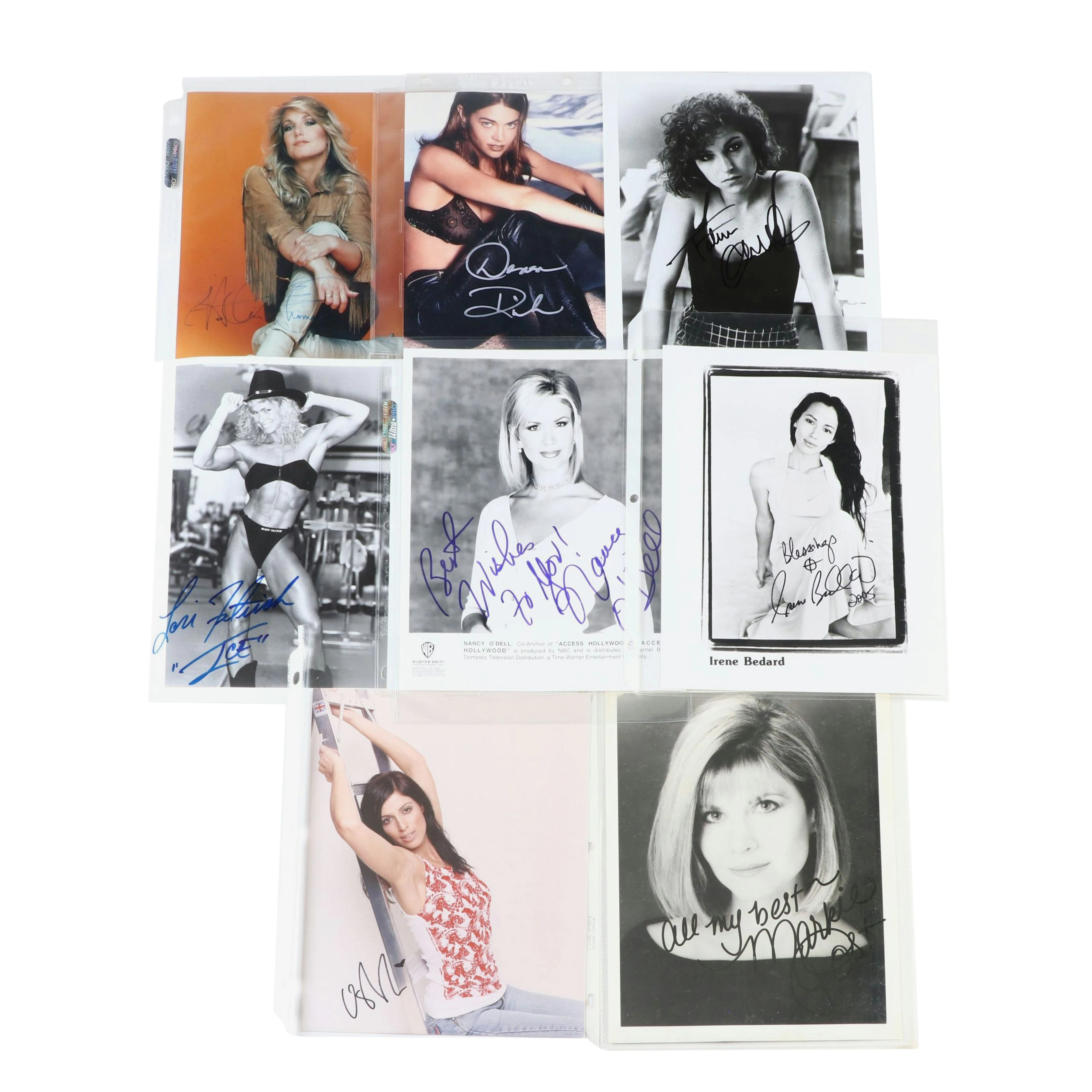 Nine Hollywood Actress-Signed Photo Prints