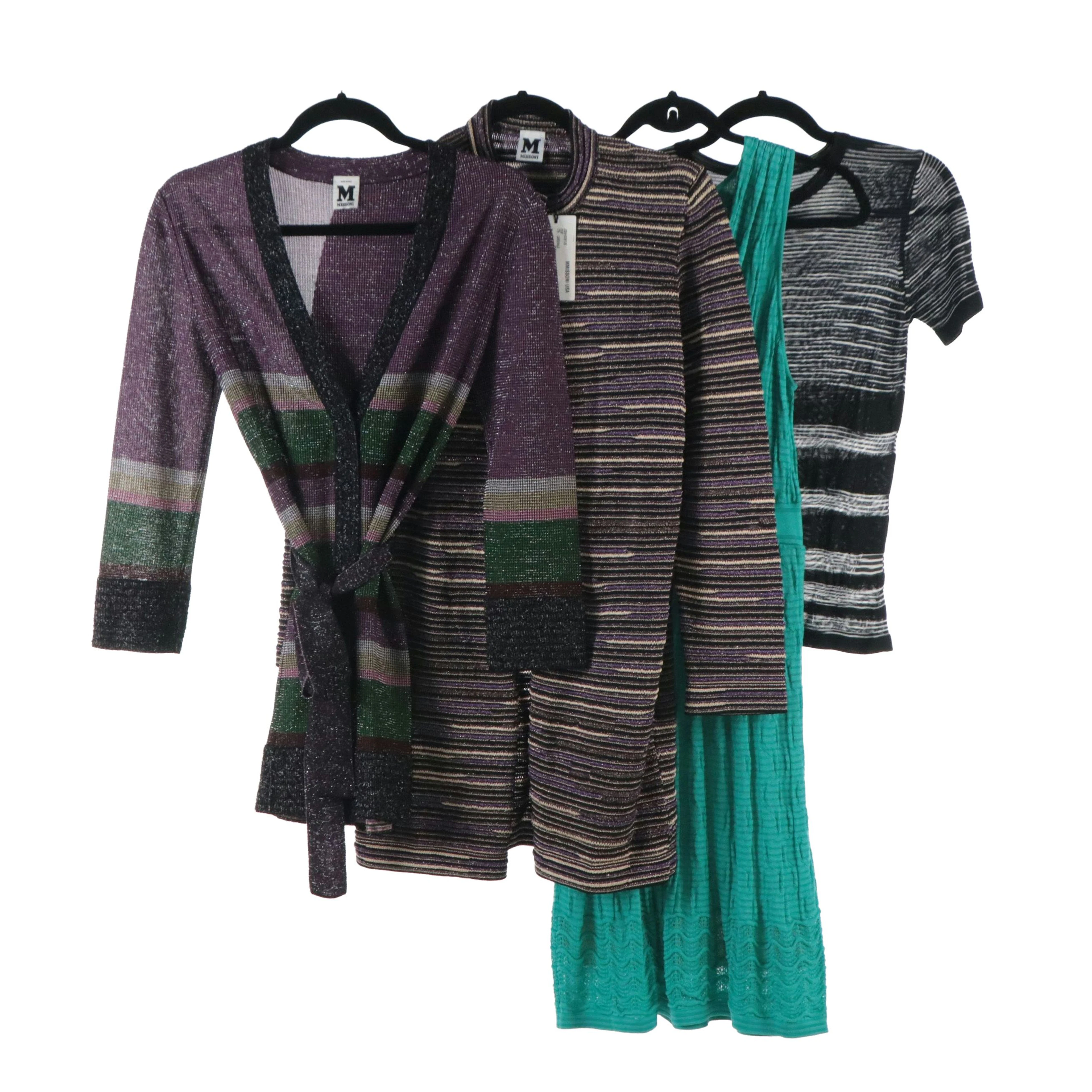 Missoni Top, Sleeveless Dress, Snap-Front Long Jacket & Belted Cardigan Jacket