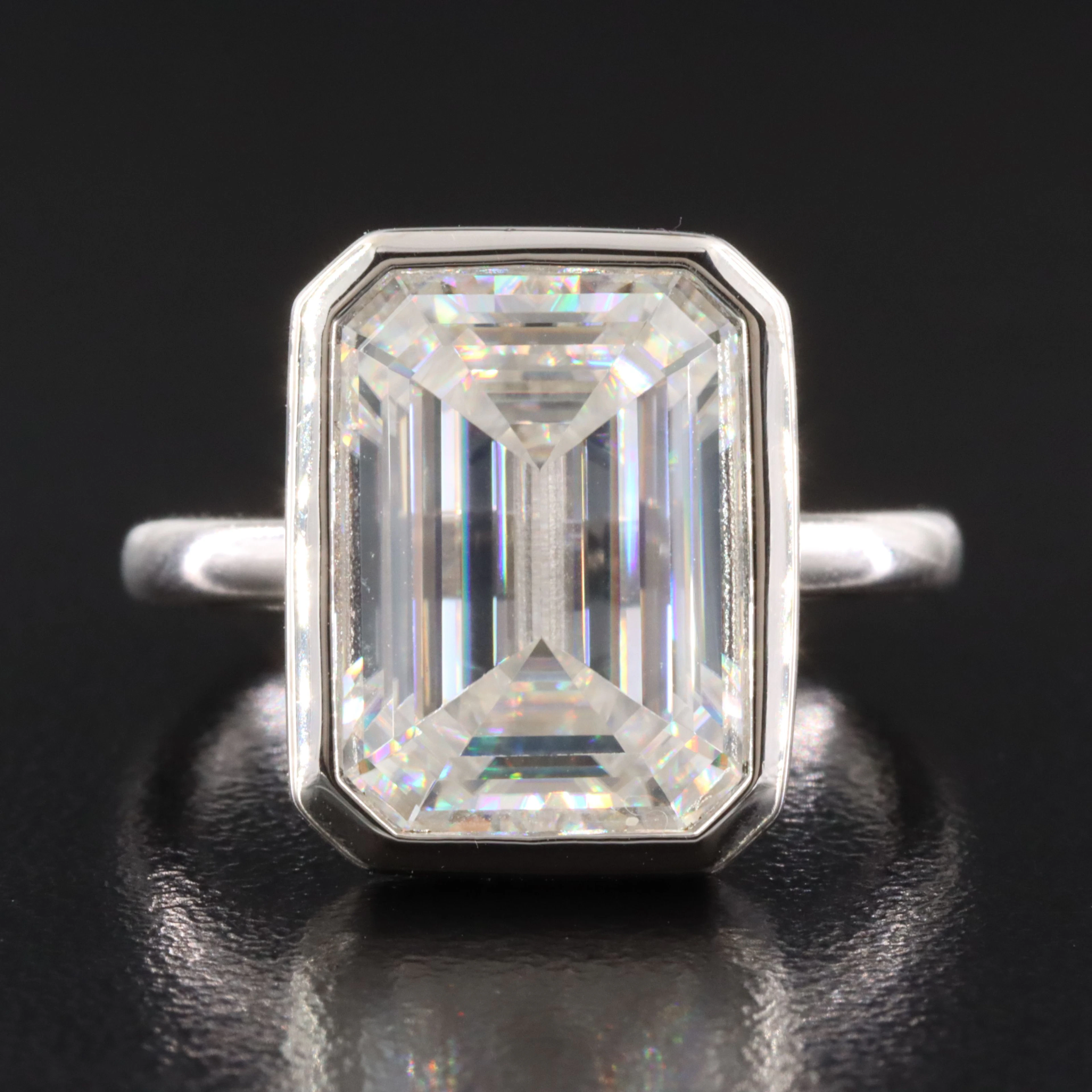 Sterling Moissanite Solitiare Ring