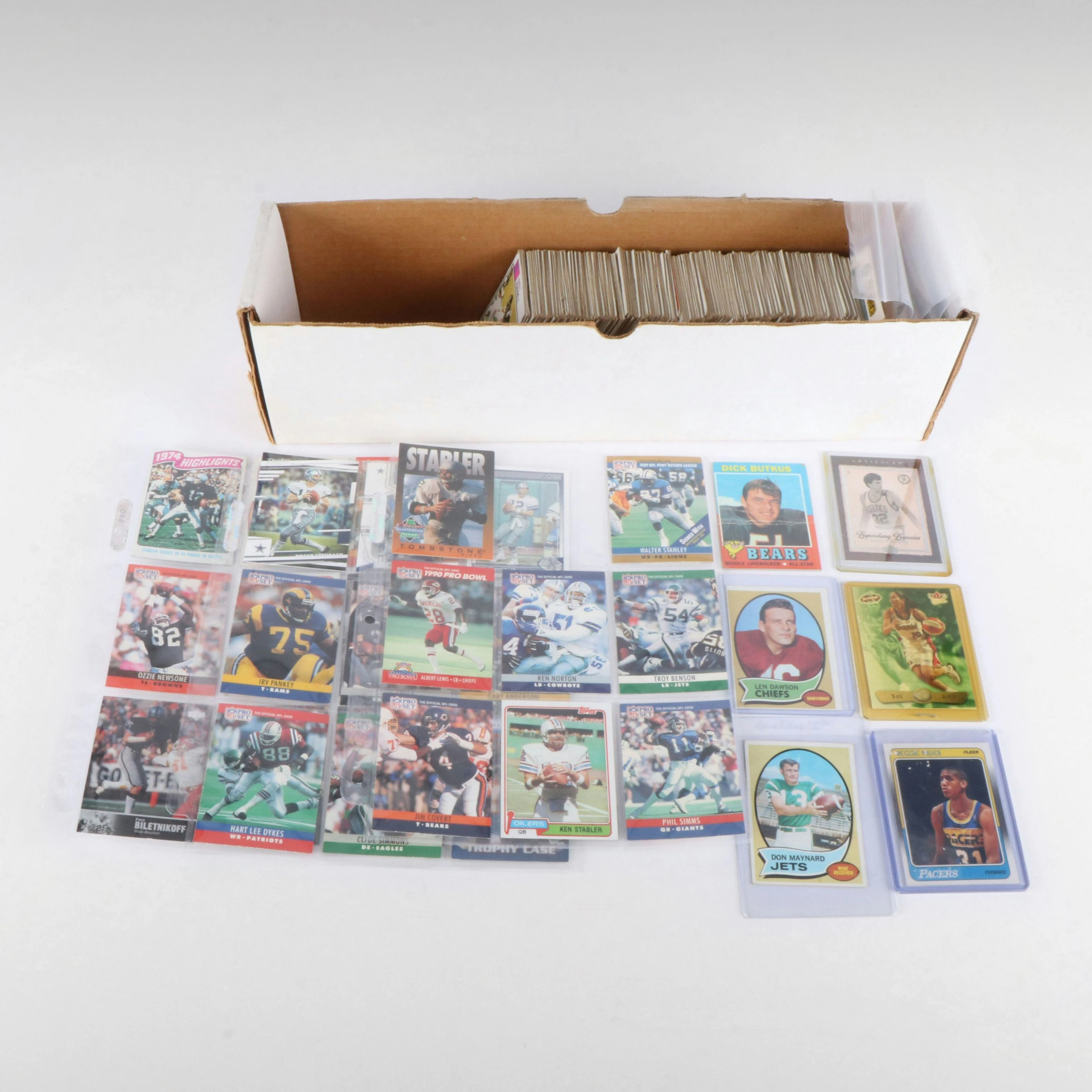 Collection of Vintage Football, Basketball, and Some Hockey Cards, 1970s