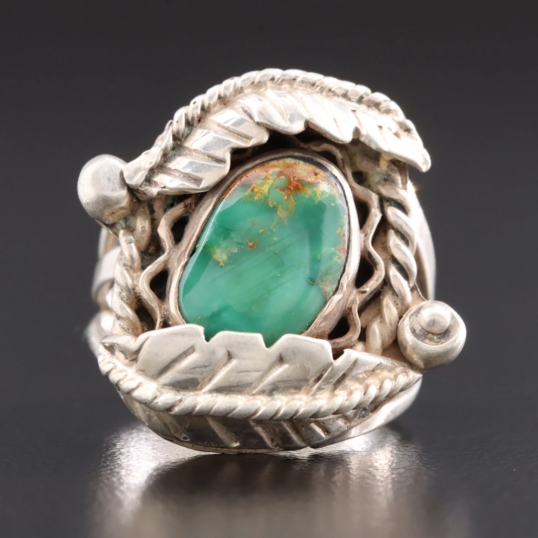 Southwestern Sterling Turquoise Ring