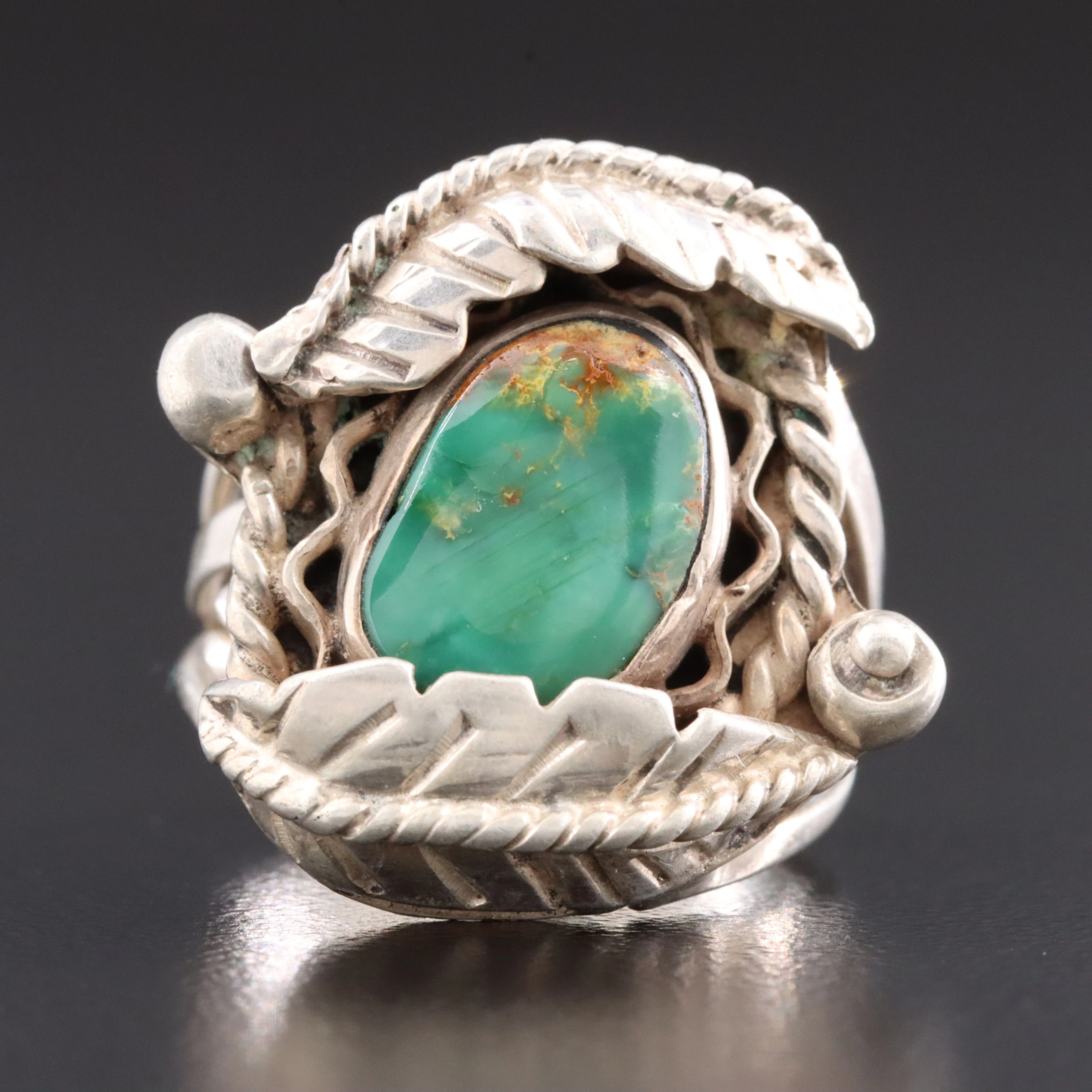 Southwestern Sterling Turquoise Ring