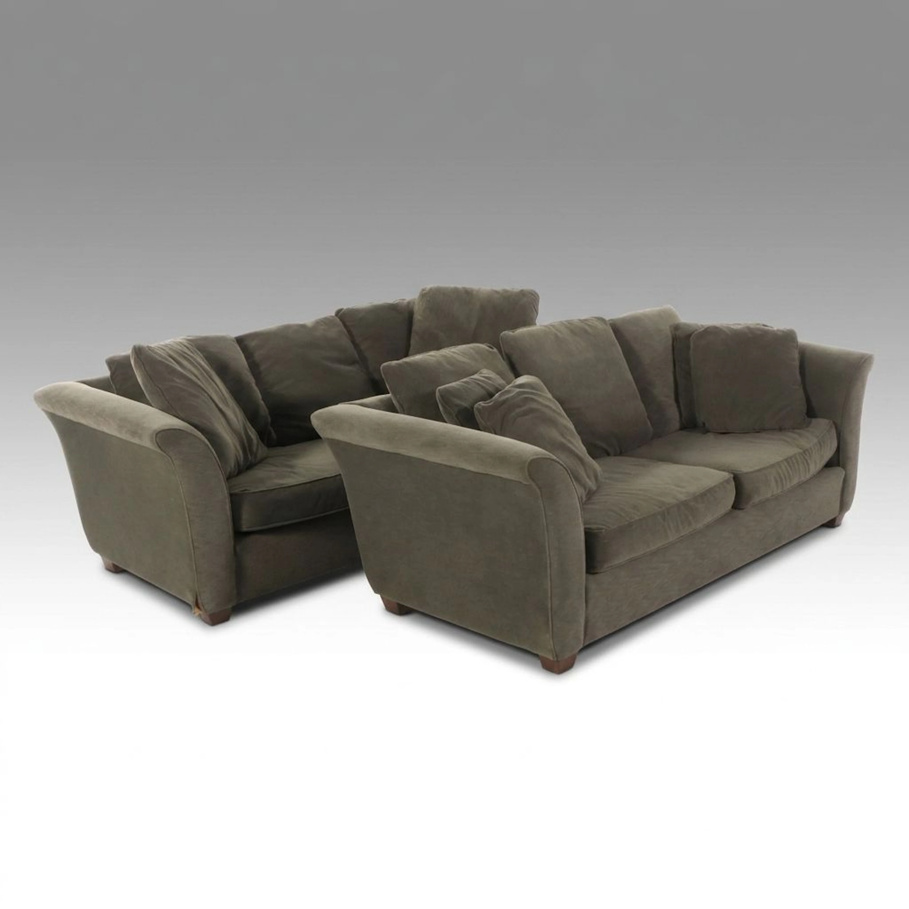 Pair of Bauhaus Green Sofas