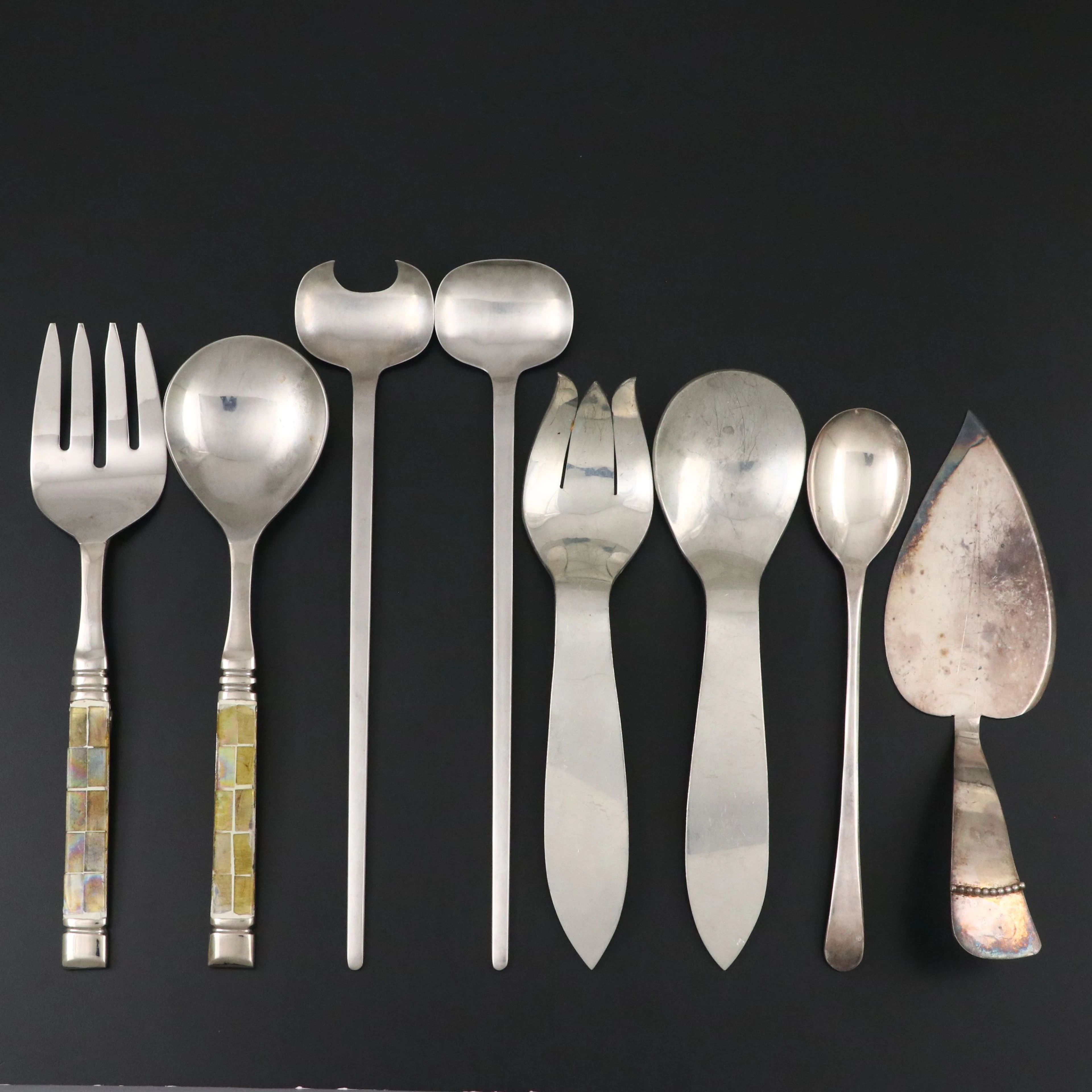 Selandia Salad Serving Set with More Mid Century Modern Style Utensils