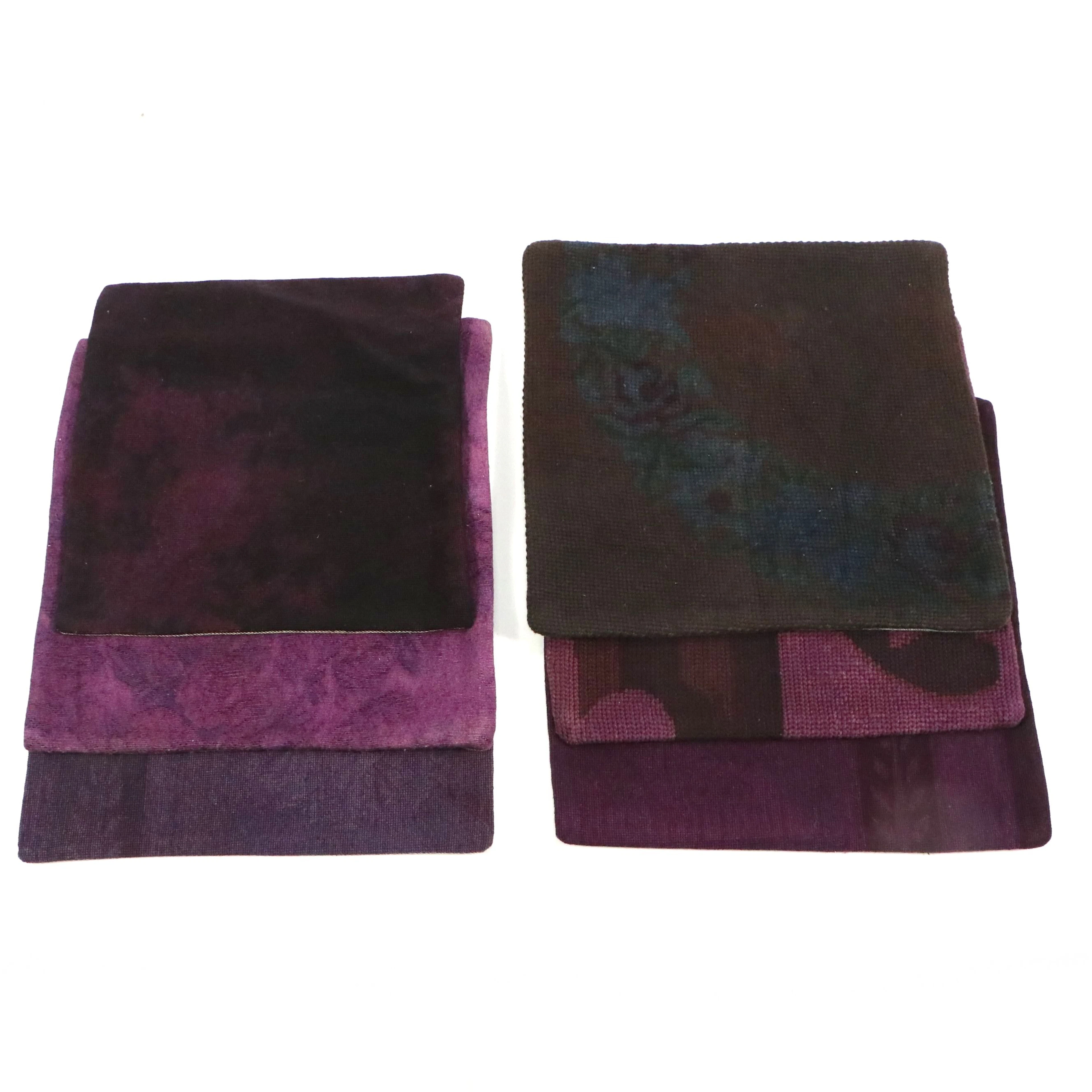 Turkish Overdyed Handwoven Rug Faced Pillow Covers
