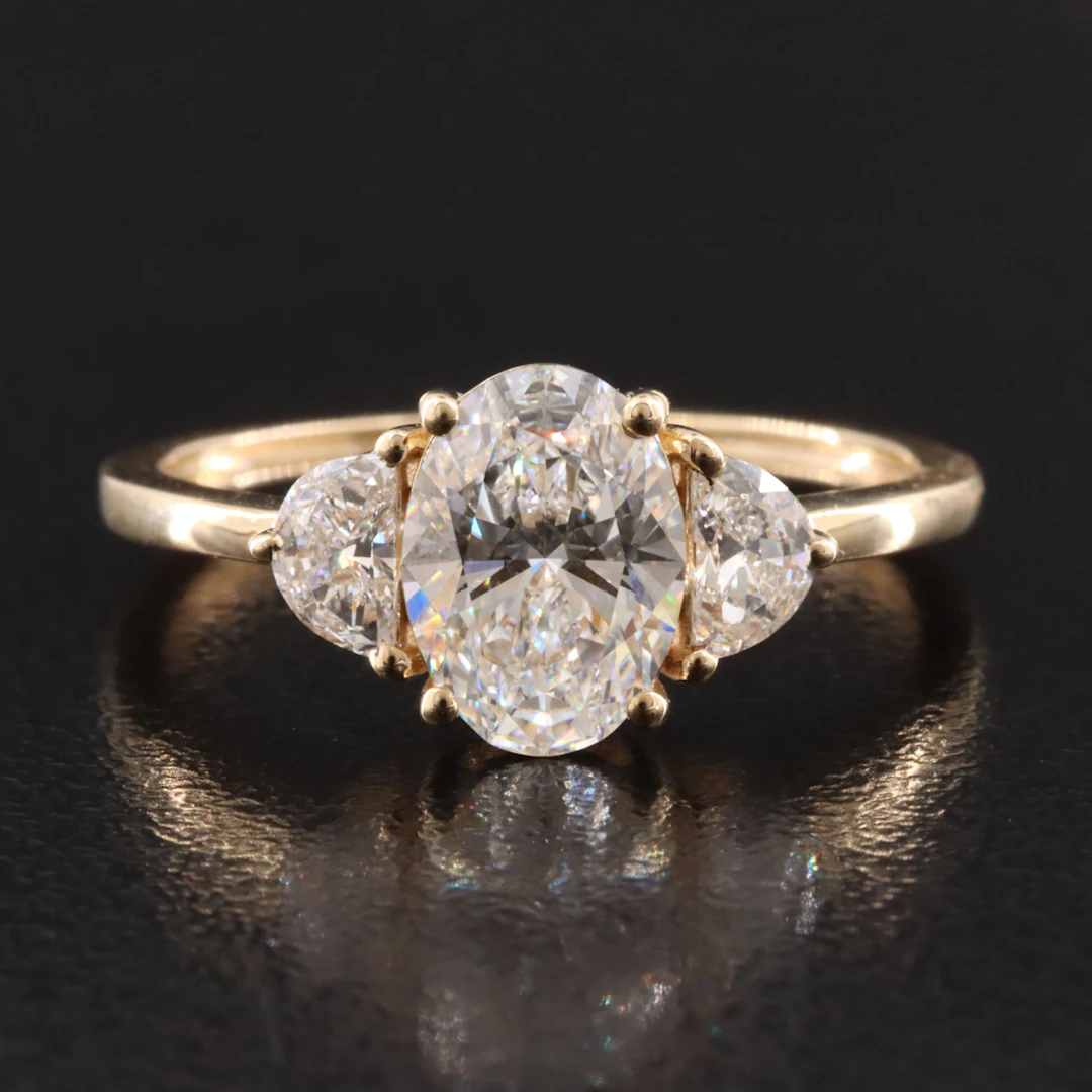 14K 1.47 CTW Lab Grown Diamond Ring with IGI Report