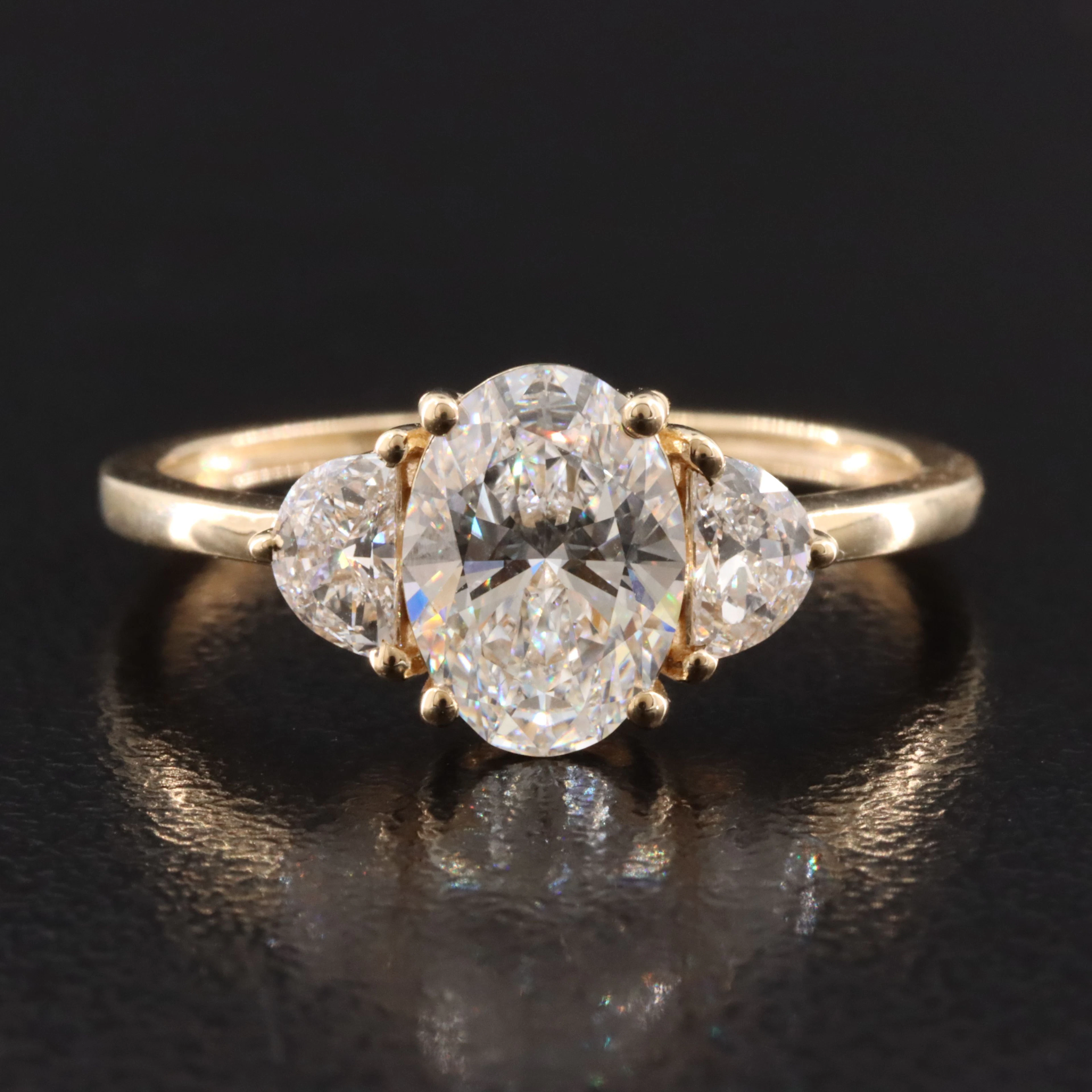 14K 1.47 CTW Lab Grown Diamond Ring with IGI Report