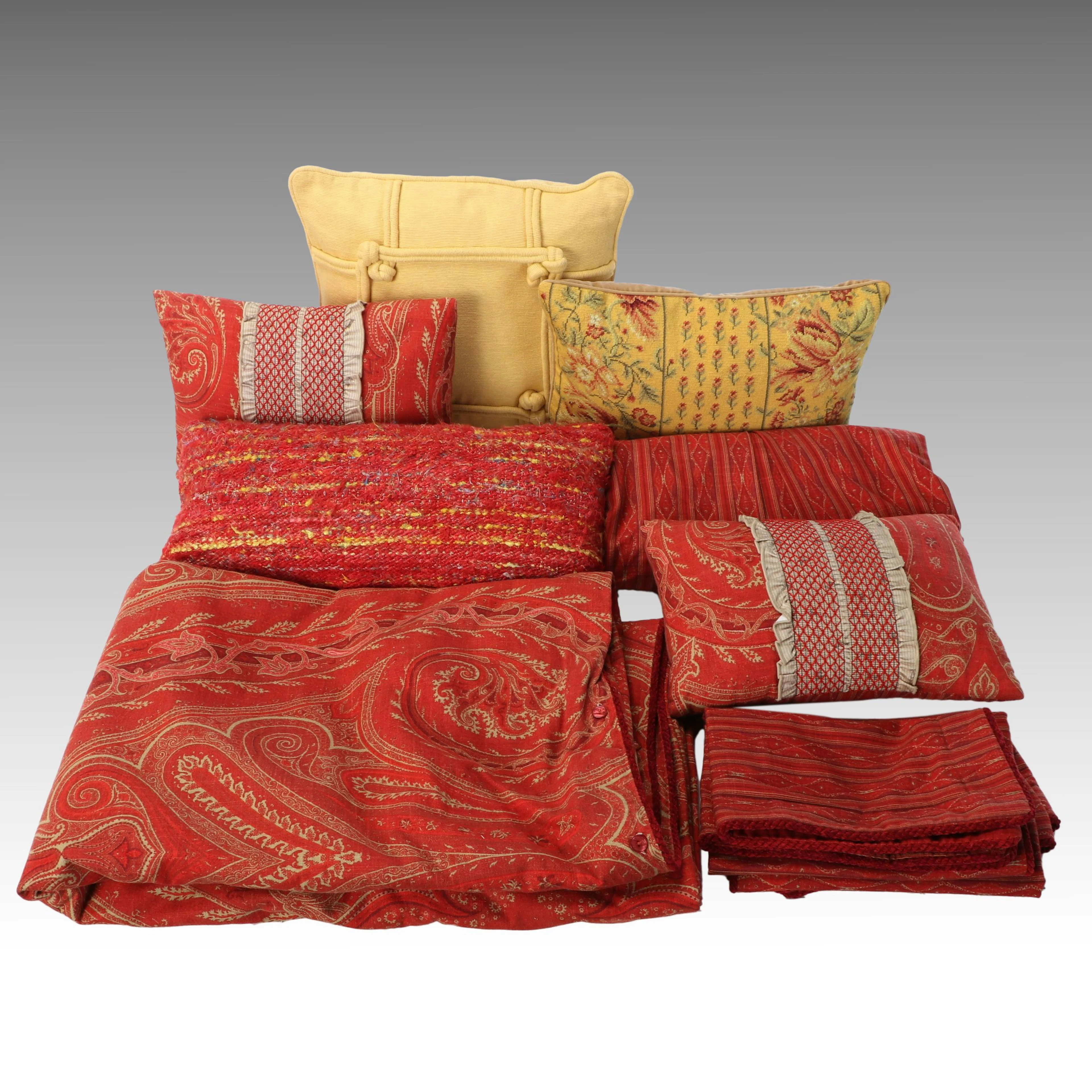 Oscar de la Renta Home Paisley Duvet Cover and Shams, Box Pleat Bedskirt, More